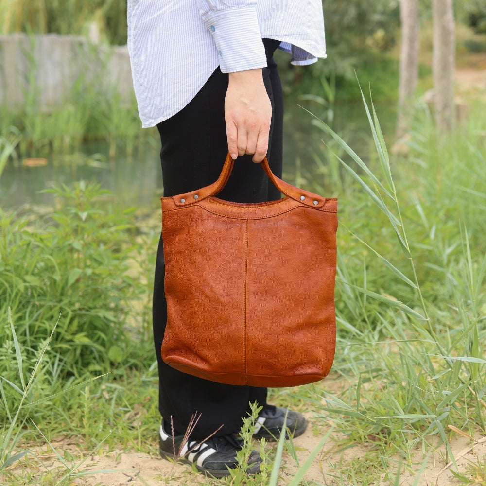 Hand-/schoudertas 'Andrea' cognac