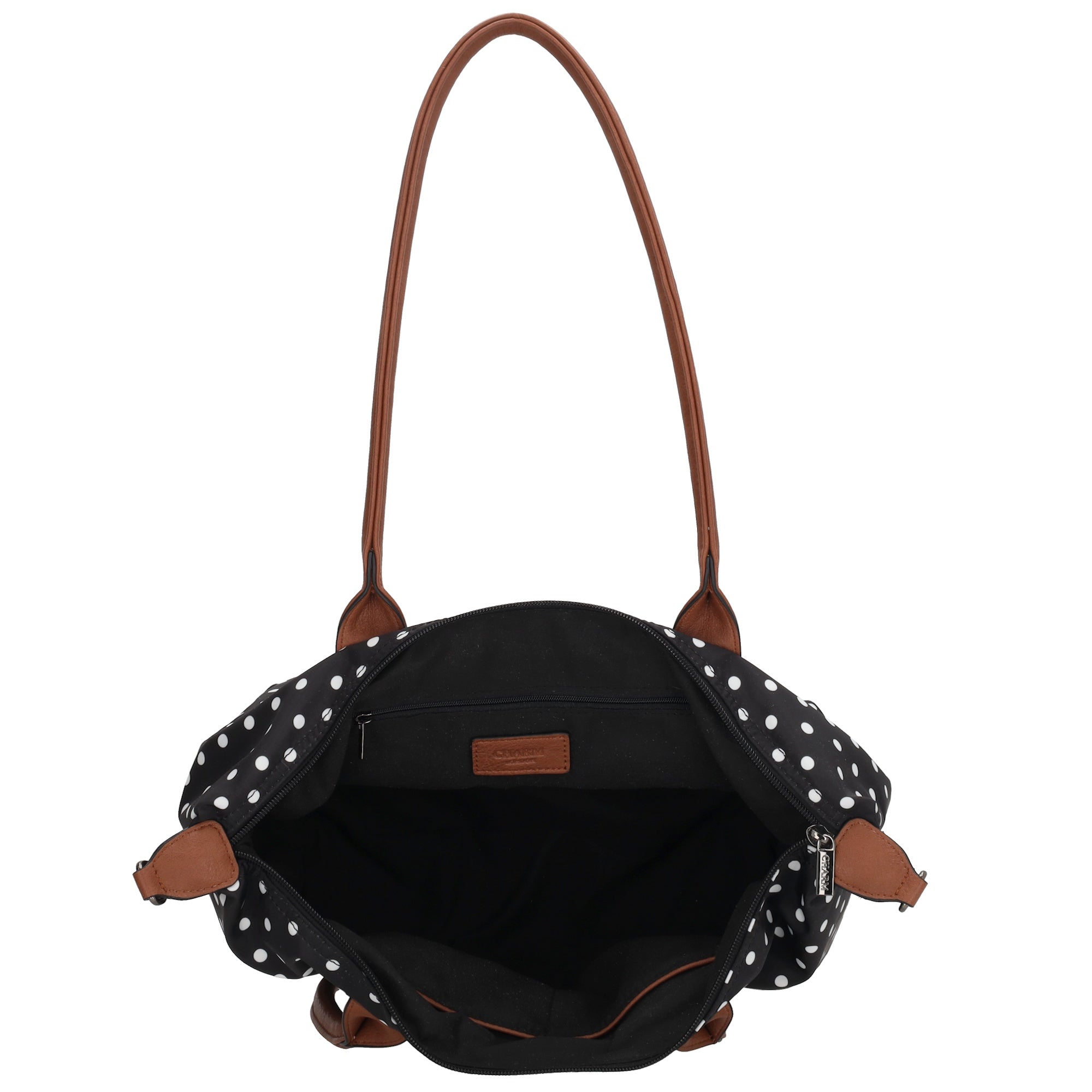 Buckingham Shopper stippen wit-zwart