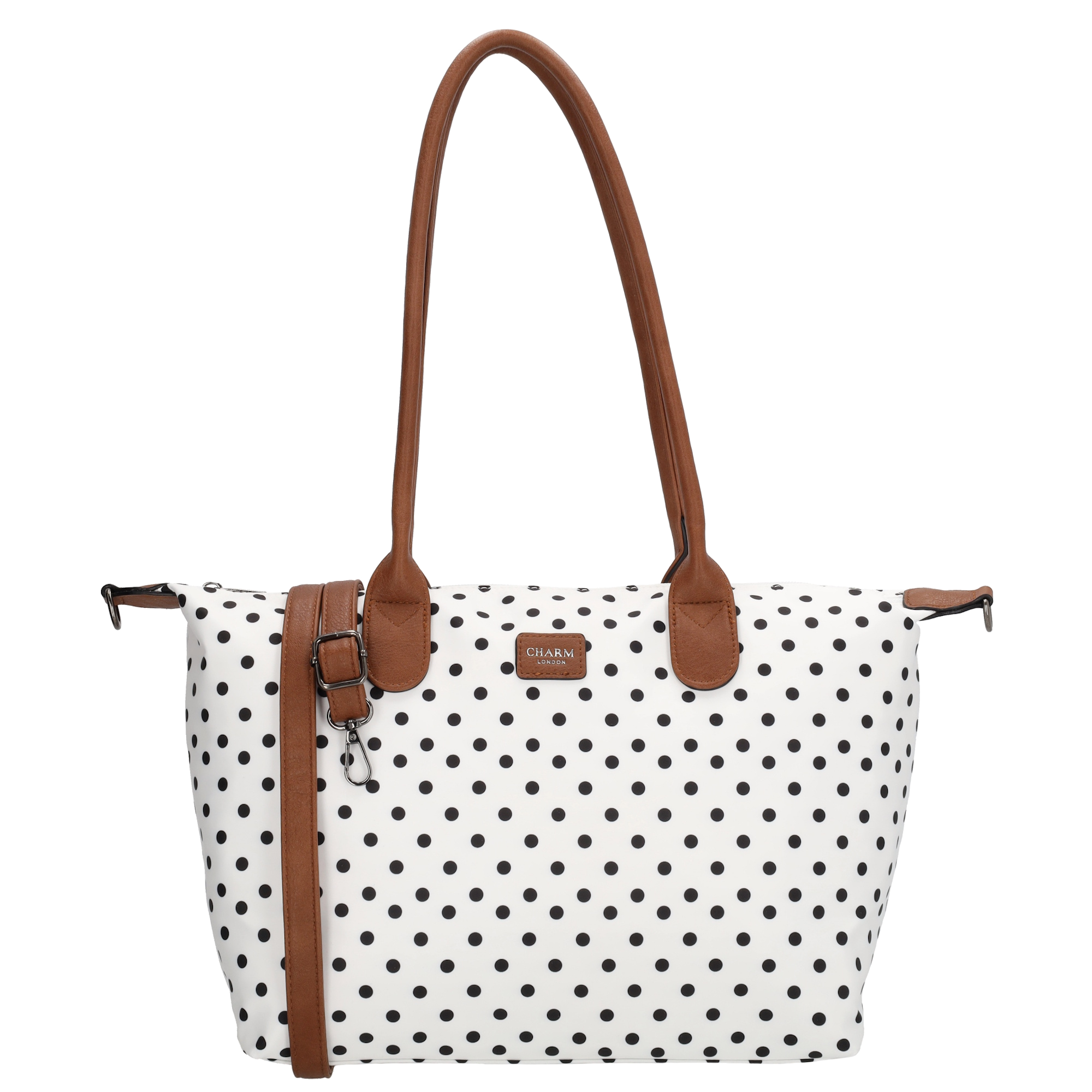 Buckingham Shopper dots black-white
