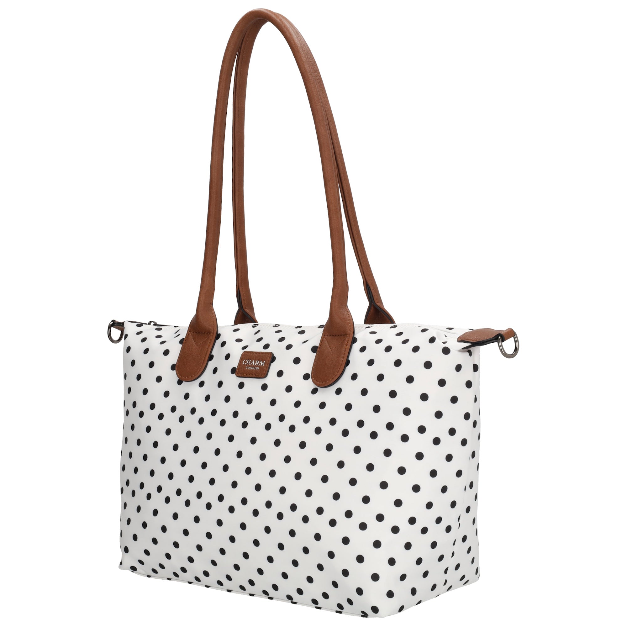 Buckingham Shopper dots black-white