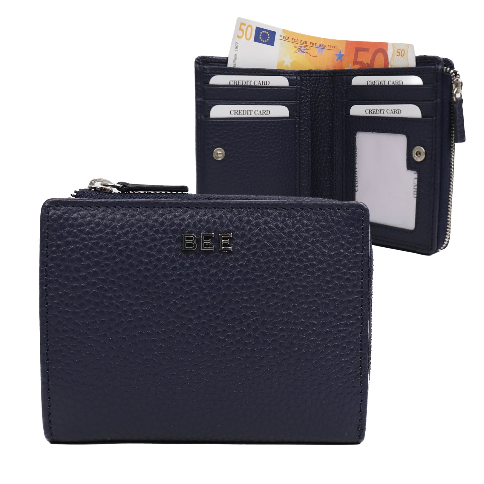 Zip wallet 'Vida' Peacoat