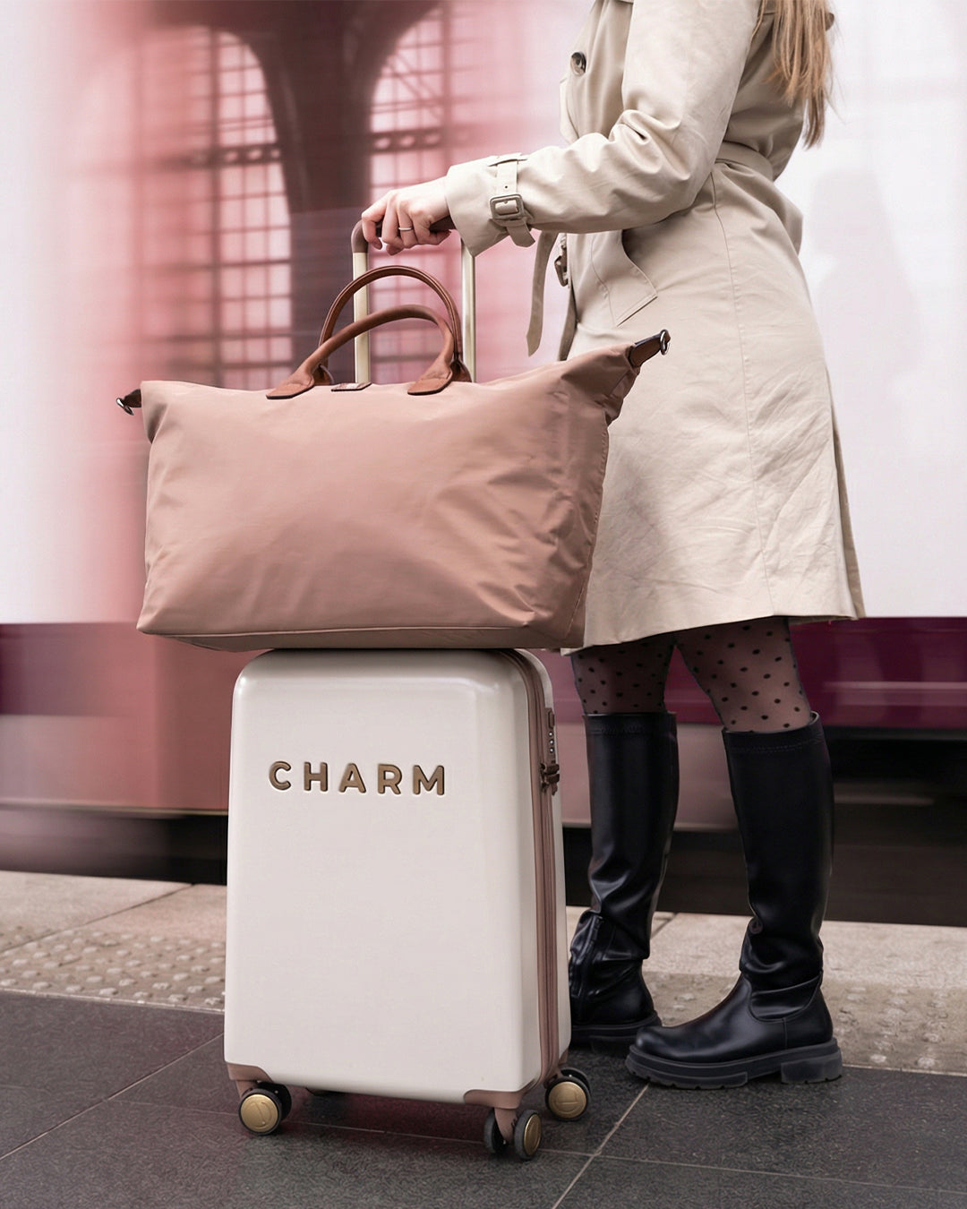 Capetown - Handbagage trolley S beige