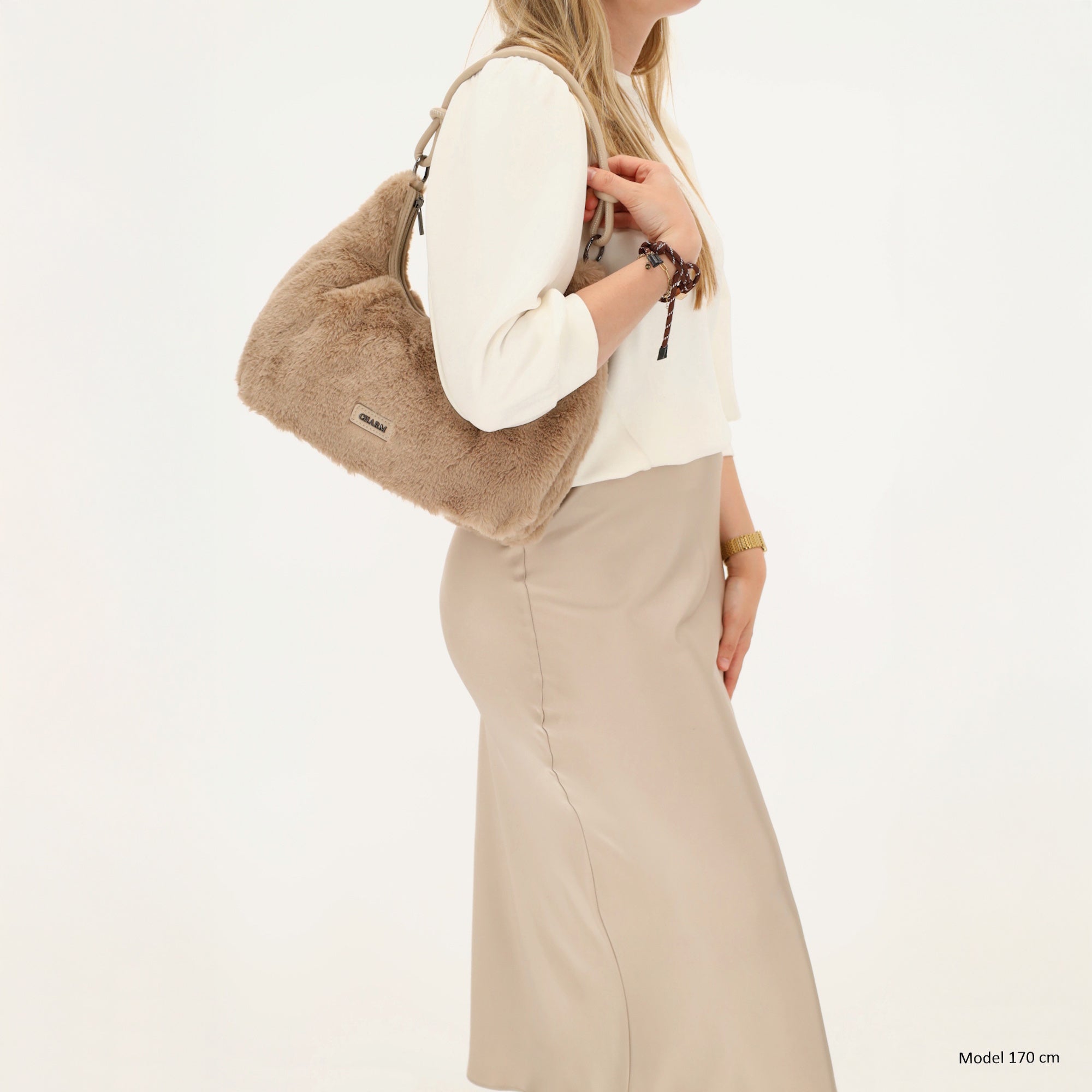 Oslo - Handbag/shoulder bag M taupe