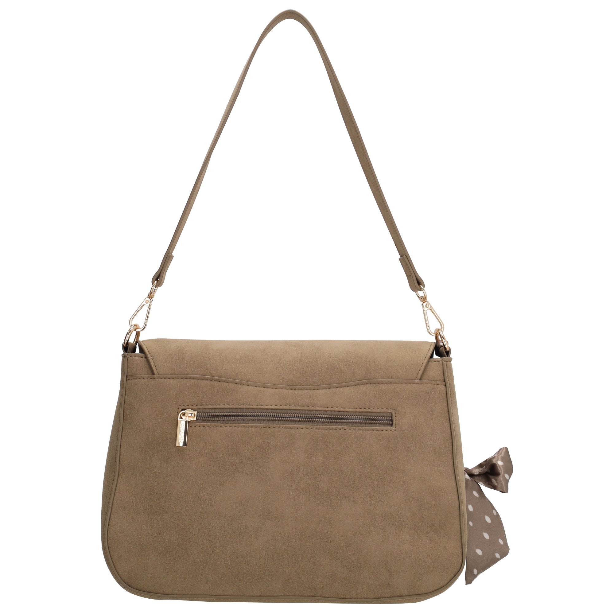 The Hamptons Village - Suèdine Schoudertas taupe
