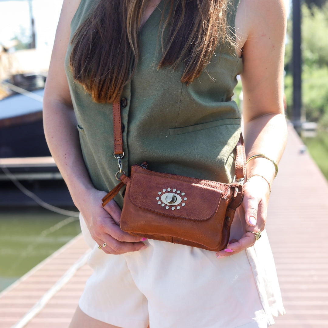 Shoulder bag 'Lara' cognac - MJ 1715