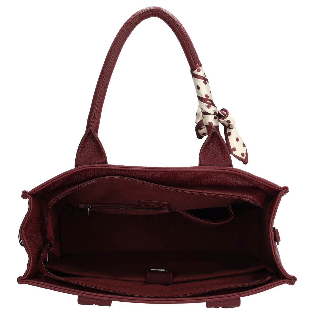 Bond Avenue - Sacoche pour ordinateur portable 15.6” bordeaux à motif à pois