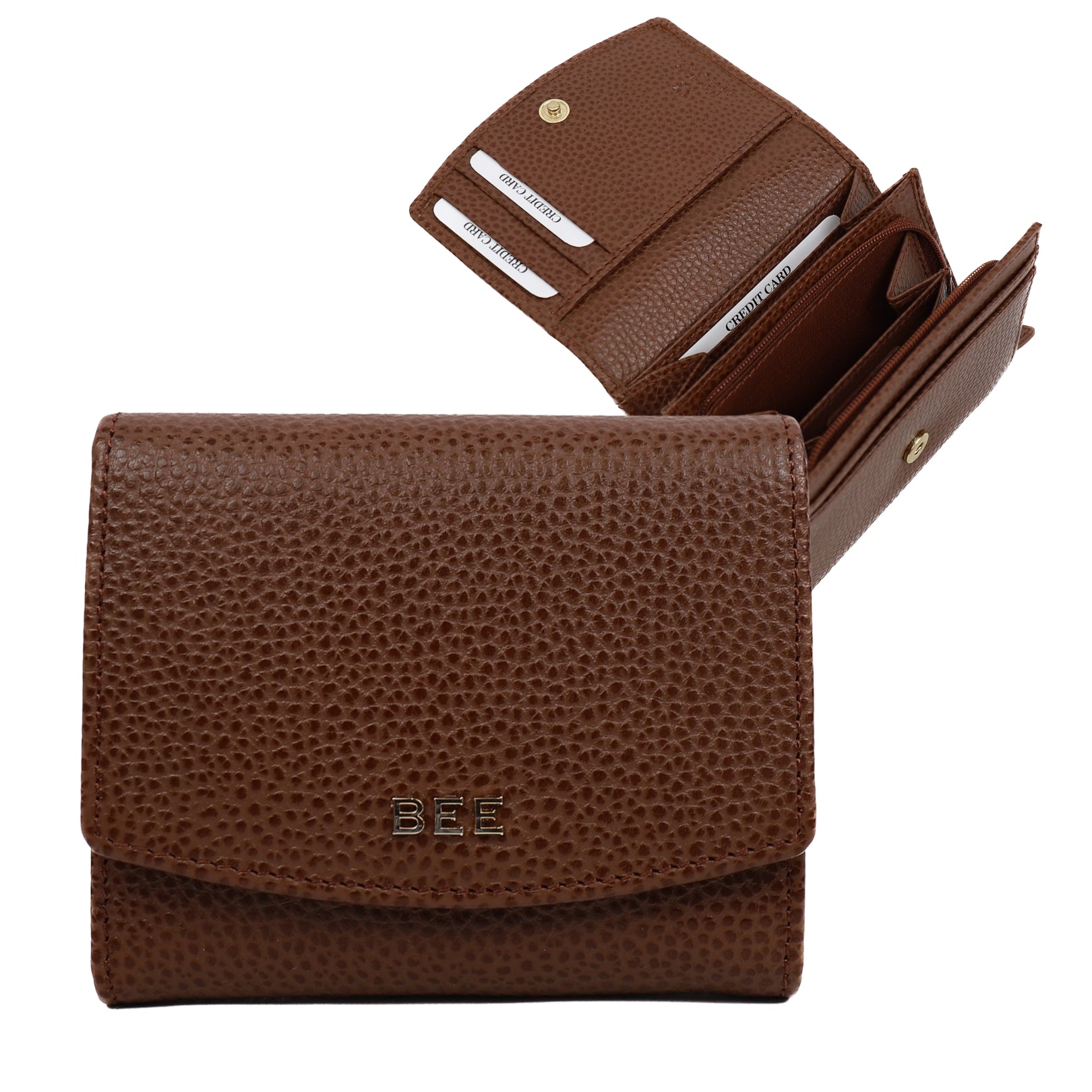 Wrap wallet 'Rosy' Tipping Tan