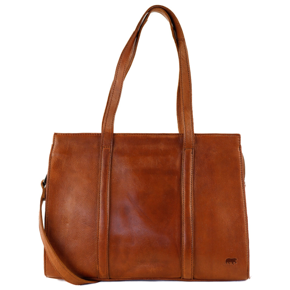 Hand-/schoudertas 'Leonie' cognac