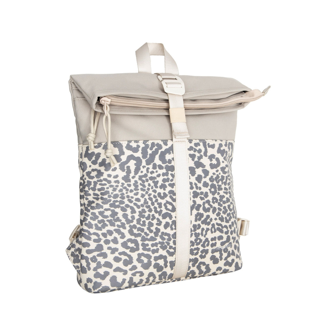 Urban Leopard - Mini waterafstotend rolltop rugzakje 'Los Angeles' 7L beige