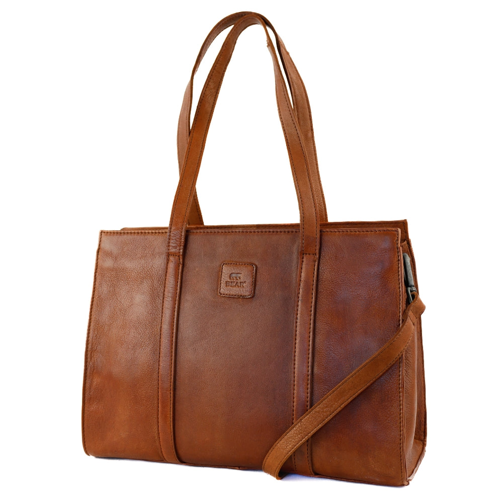 Hand/shoulder bag 'Leonie' cognac