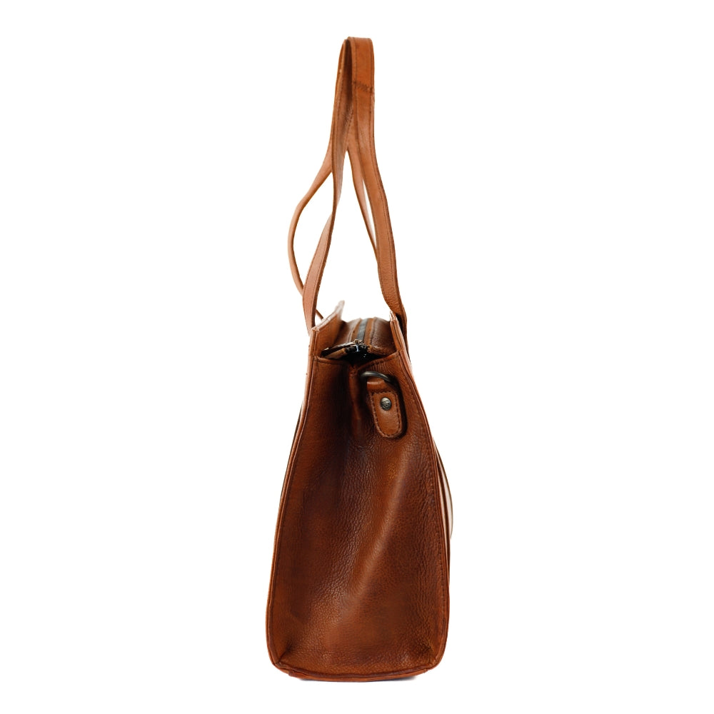 Hand/shoulder bag 'Leonie' cognac