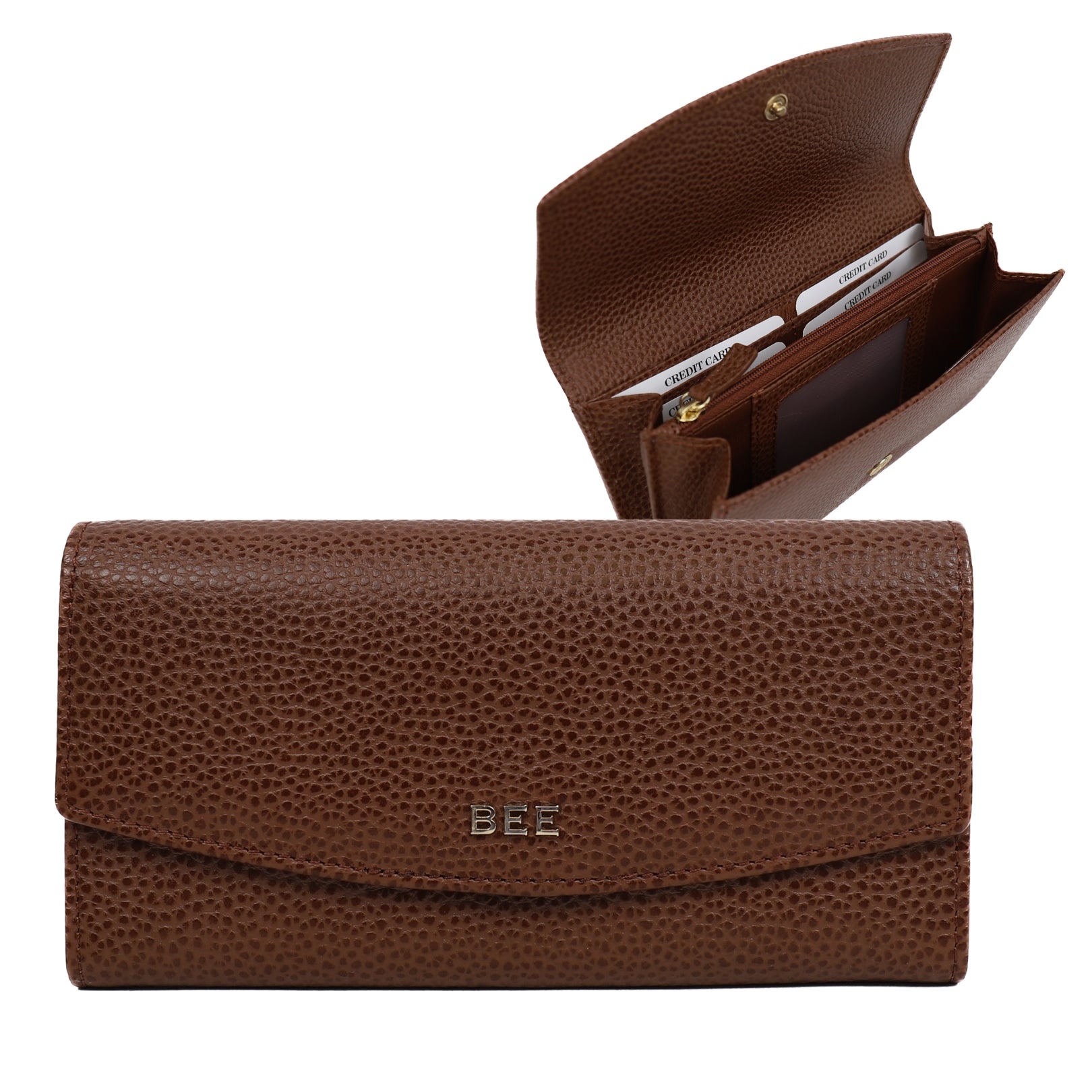 Wrap wallet 'Fem' Tipping Tan