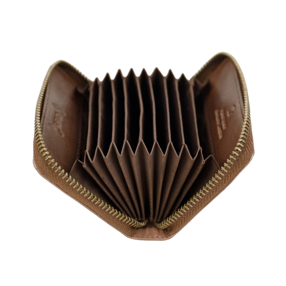 Zip wallet/card holder 'Rudie' dark brown