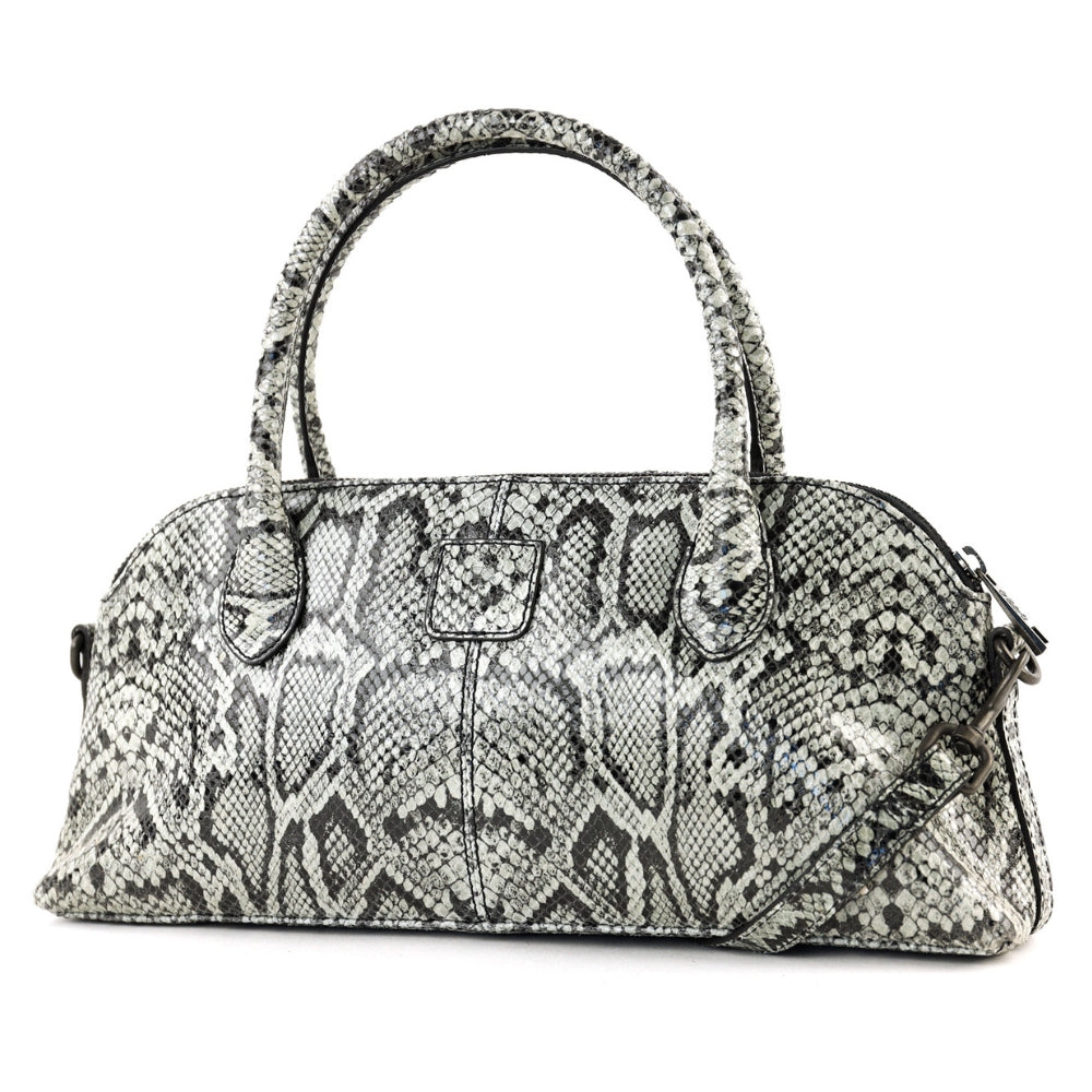 Hand-/schoudertasje 'Gaia' snake grey