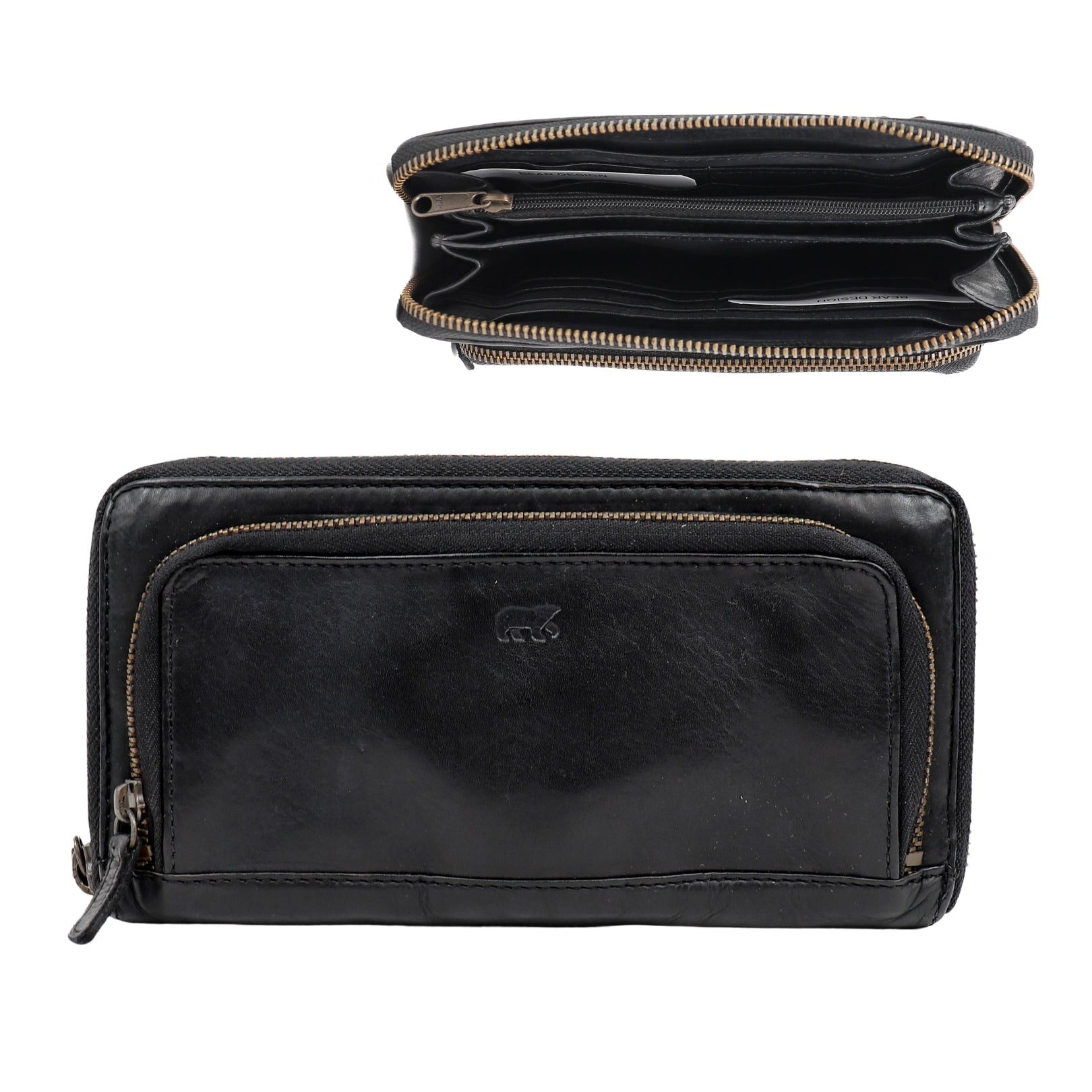 'Isa' black riding purse