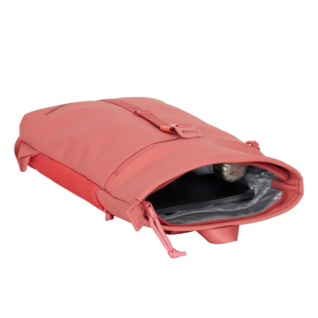 Branson - Mini waterafstotend rolltop rugzakje 'Los Angeles' 7L coral