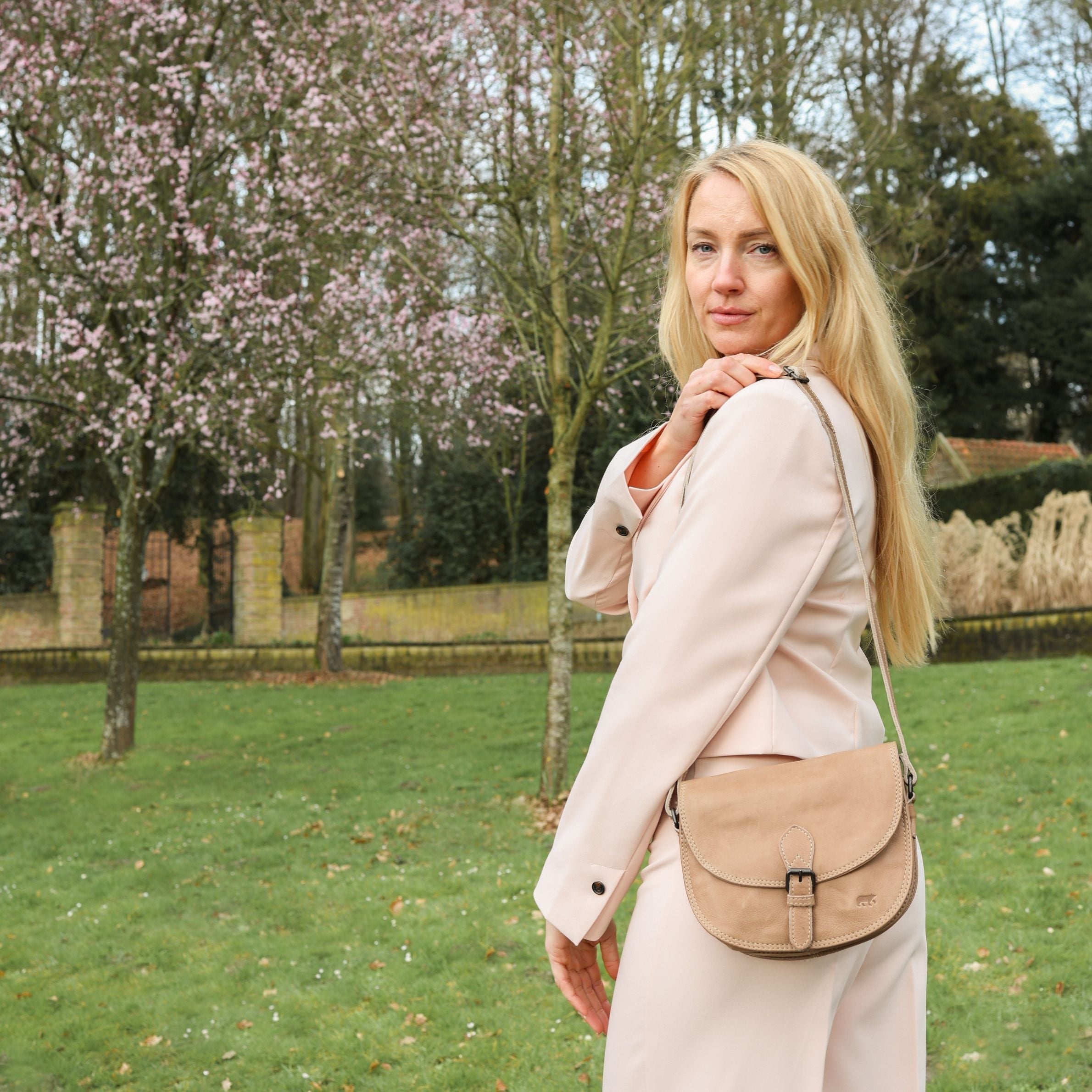 Schoudertasje 'Gigi' beige
