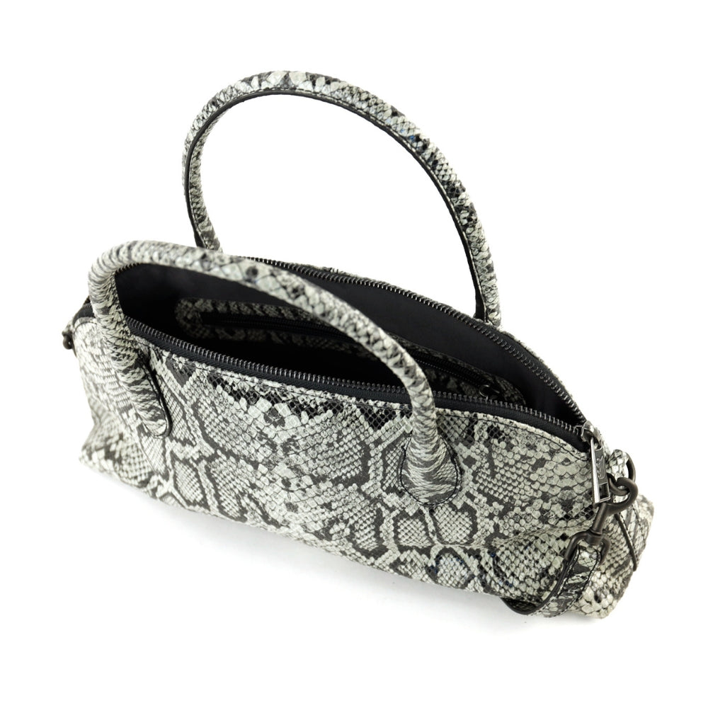Hand-/schoudertasje 'Gaia' snake grey