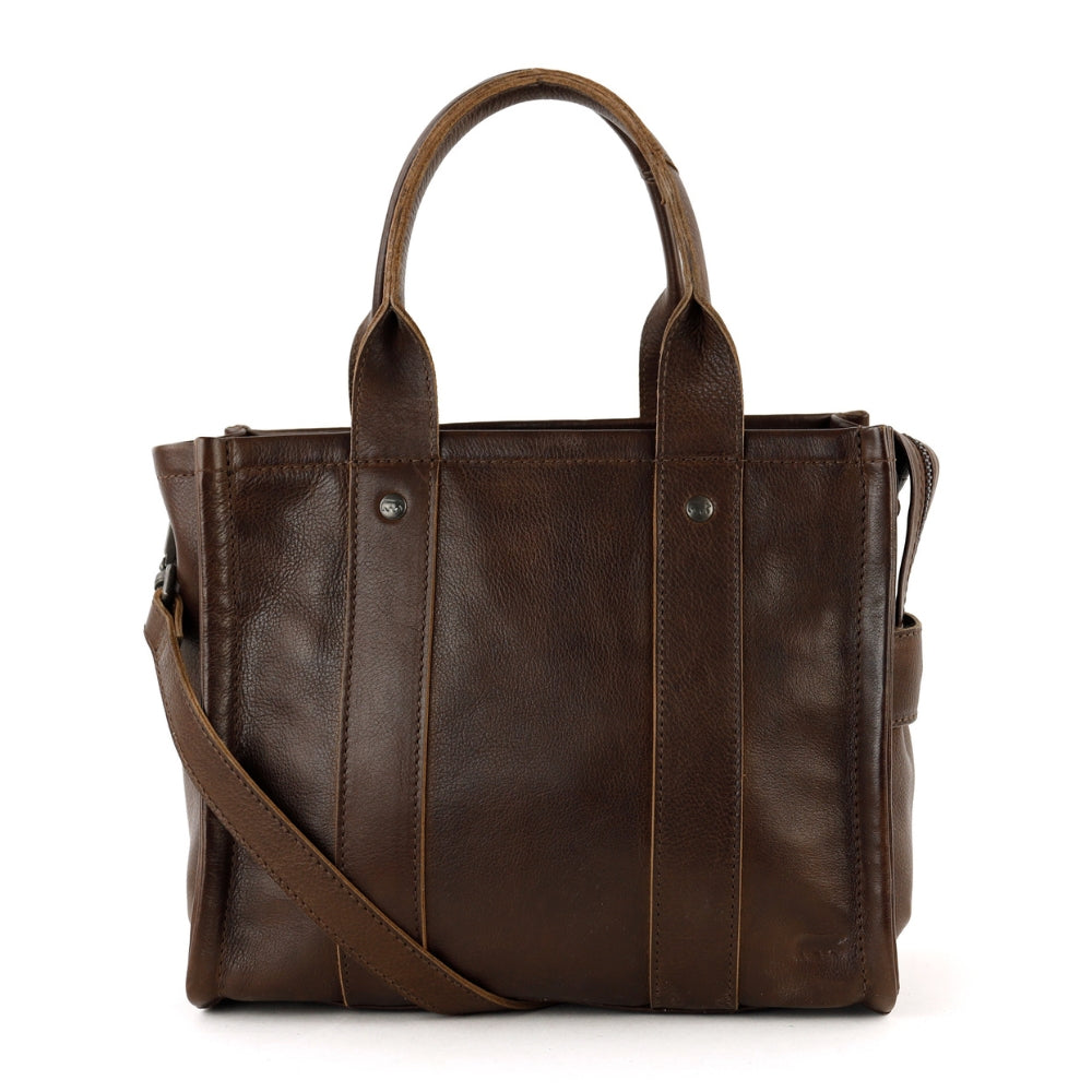 Mini tote bag 'Pepe' S donkerbruin