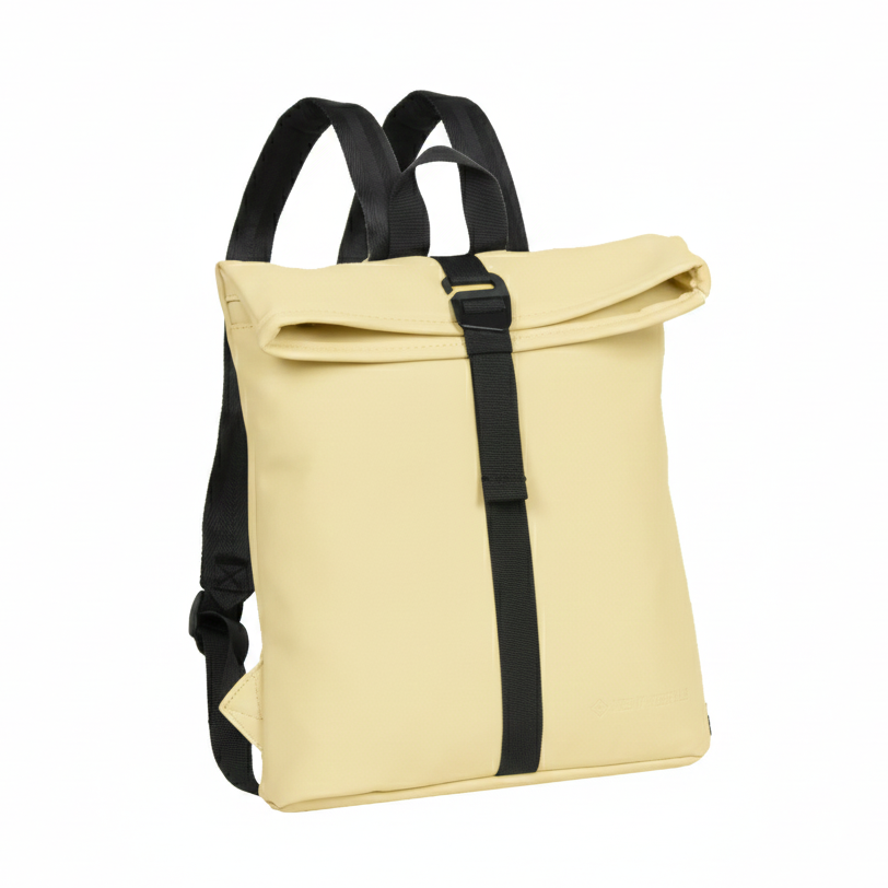 Mart - Mini waterafstotend rolltop rugzakje 'Los Angeles' 7L butter yellow