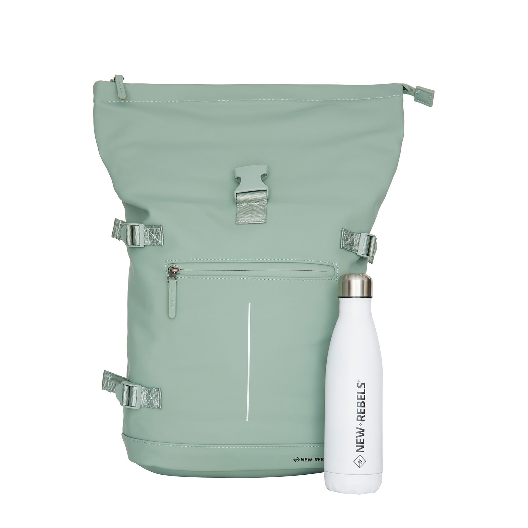 Water-repellent backpack 'William' sage green 17L