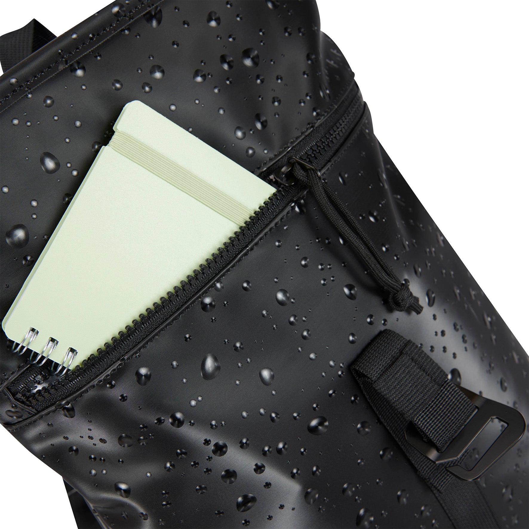 Water-repellent backpack 'Droplets' 9L black