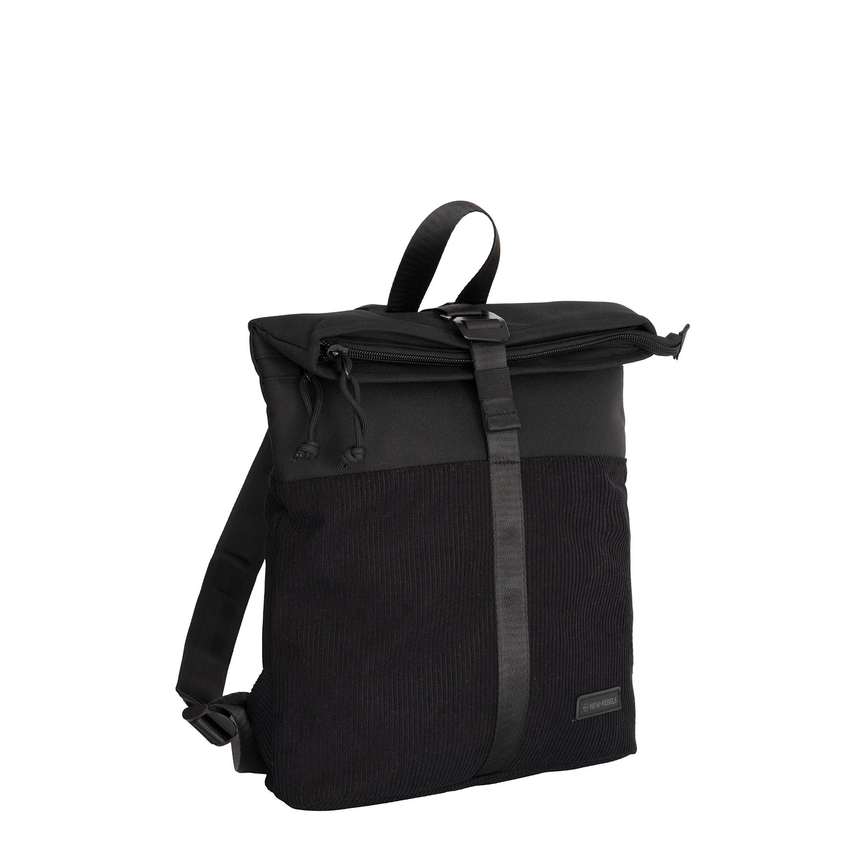 Ribbi - Rolrugzakje 'Los Angeles' mini black 7L