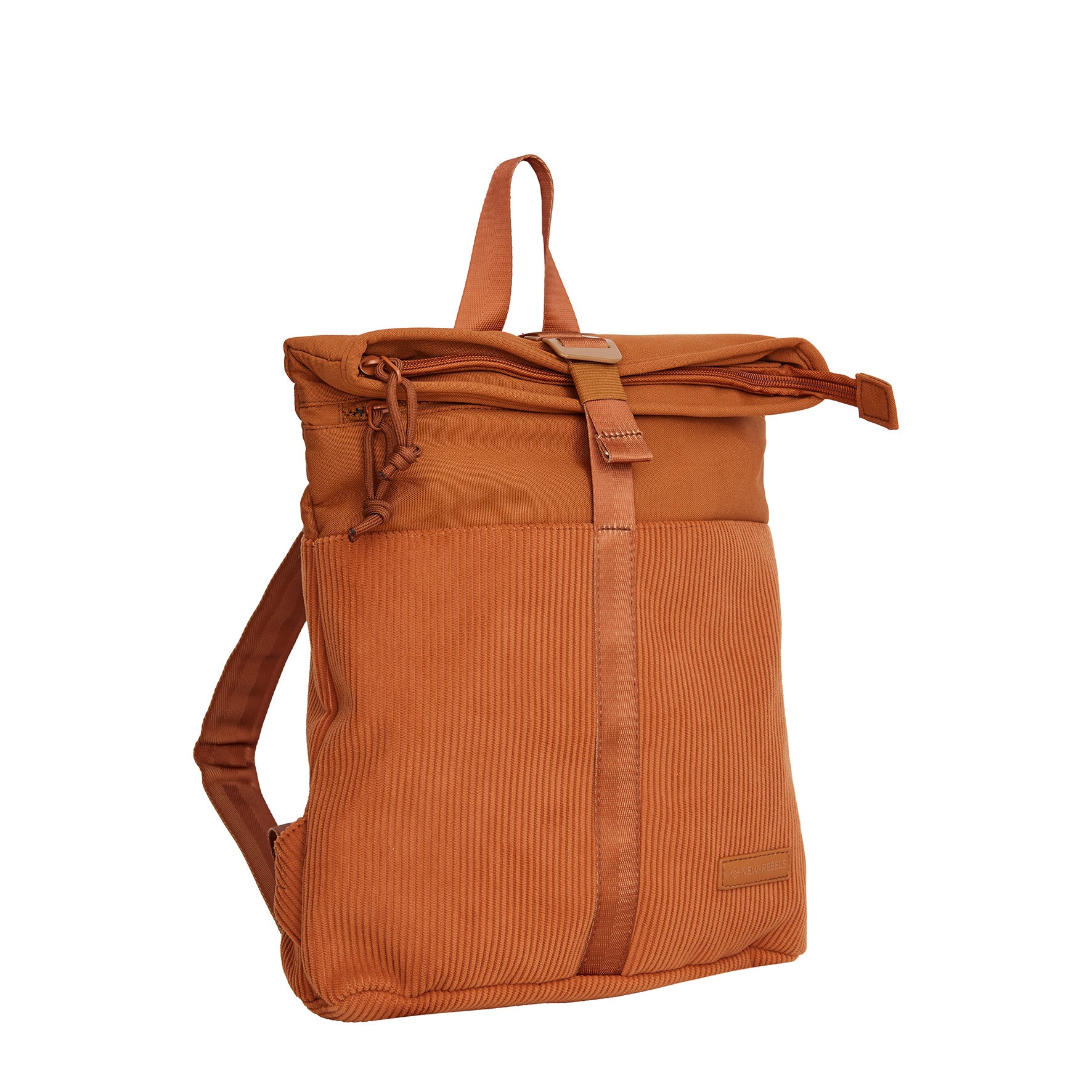 Ribbi - Rolrugzakje 'Los Angeles' mini coffee brown 7L