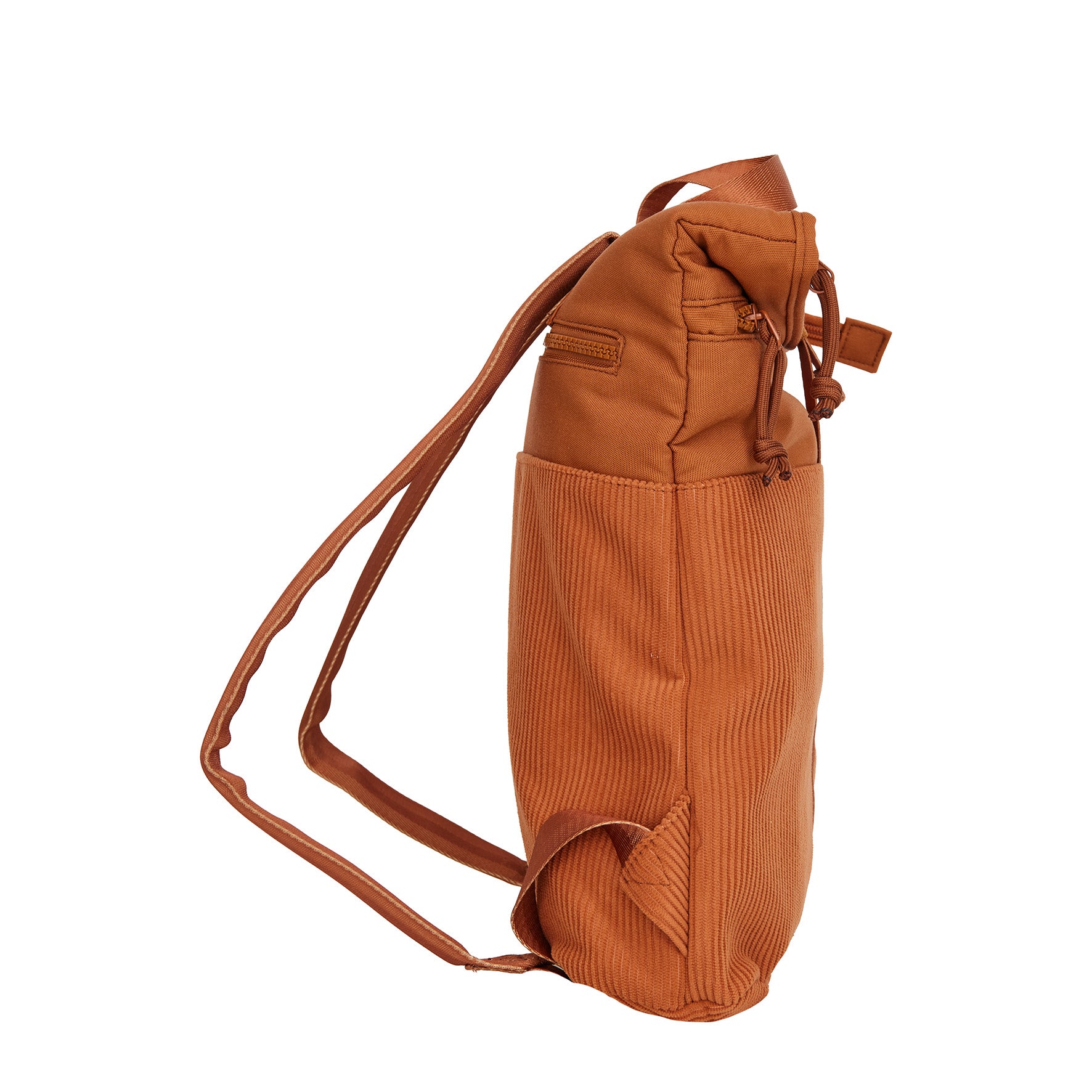 Ribbi - Rolrugzakje 'Los Angeles' mini coffee brown 7L