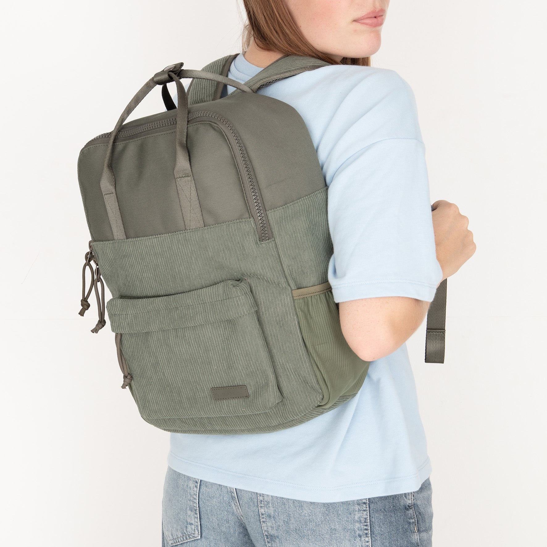 Ribbi - Backpack 'Springfield' sage green 13L