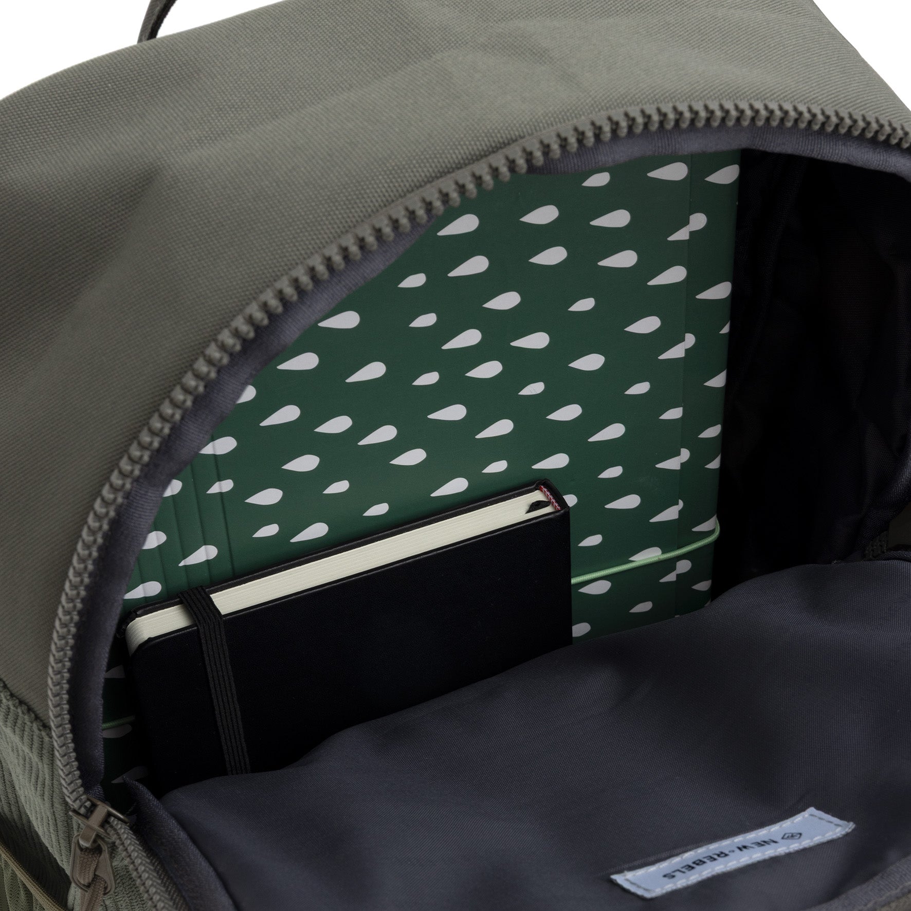 Ribbi - Backpack 'Springfield' sage green 13L