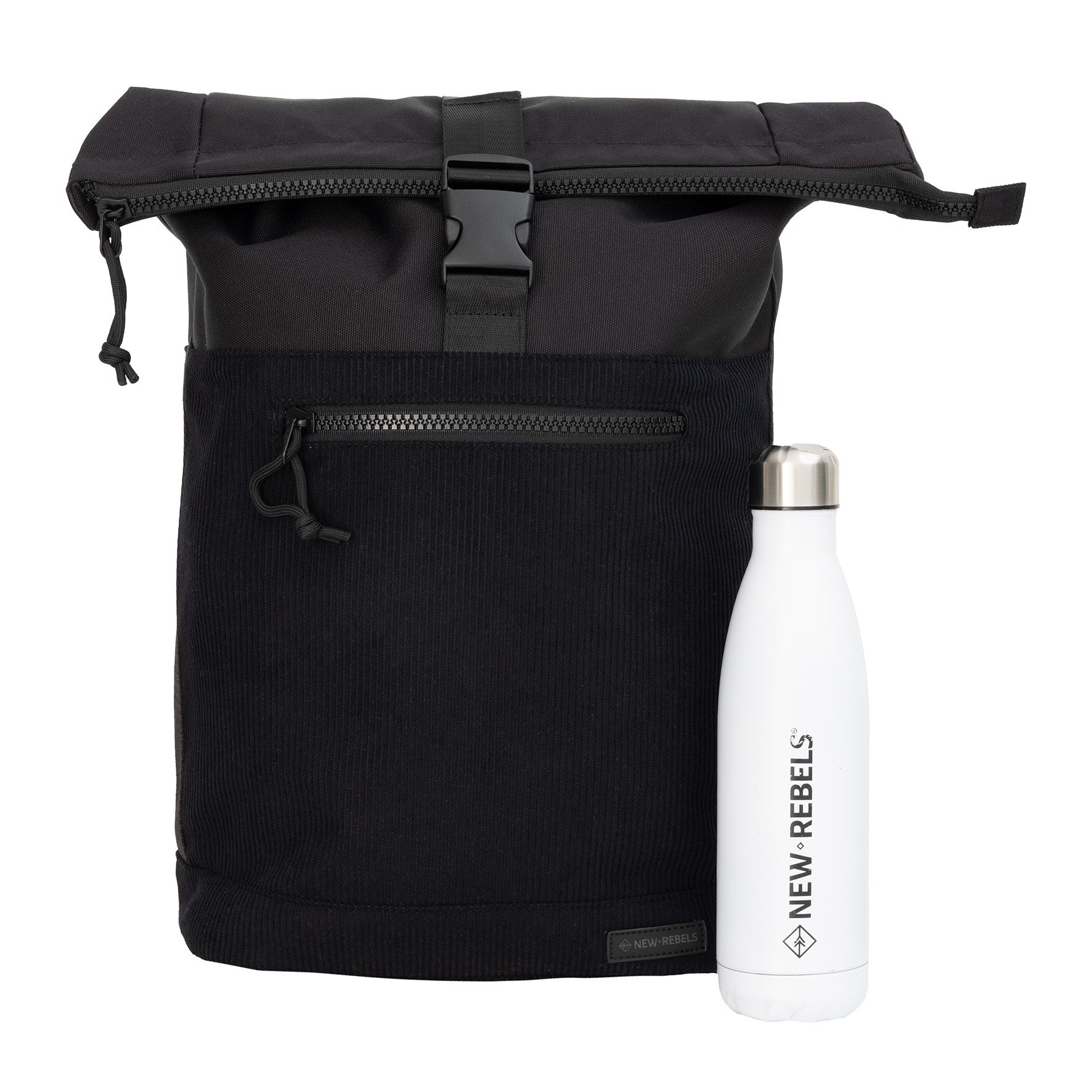 Ribbi - Rolrugzak 'New York' black 17-21L