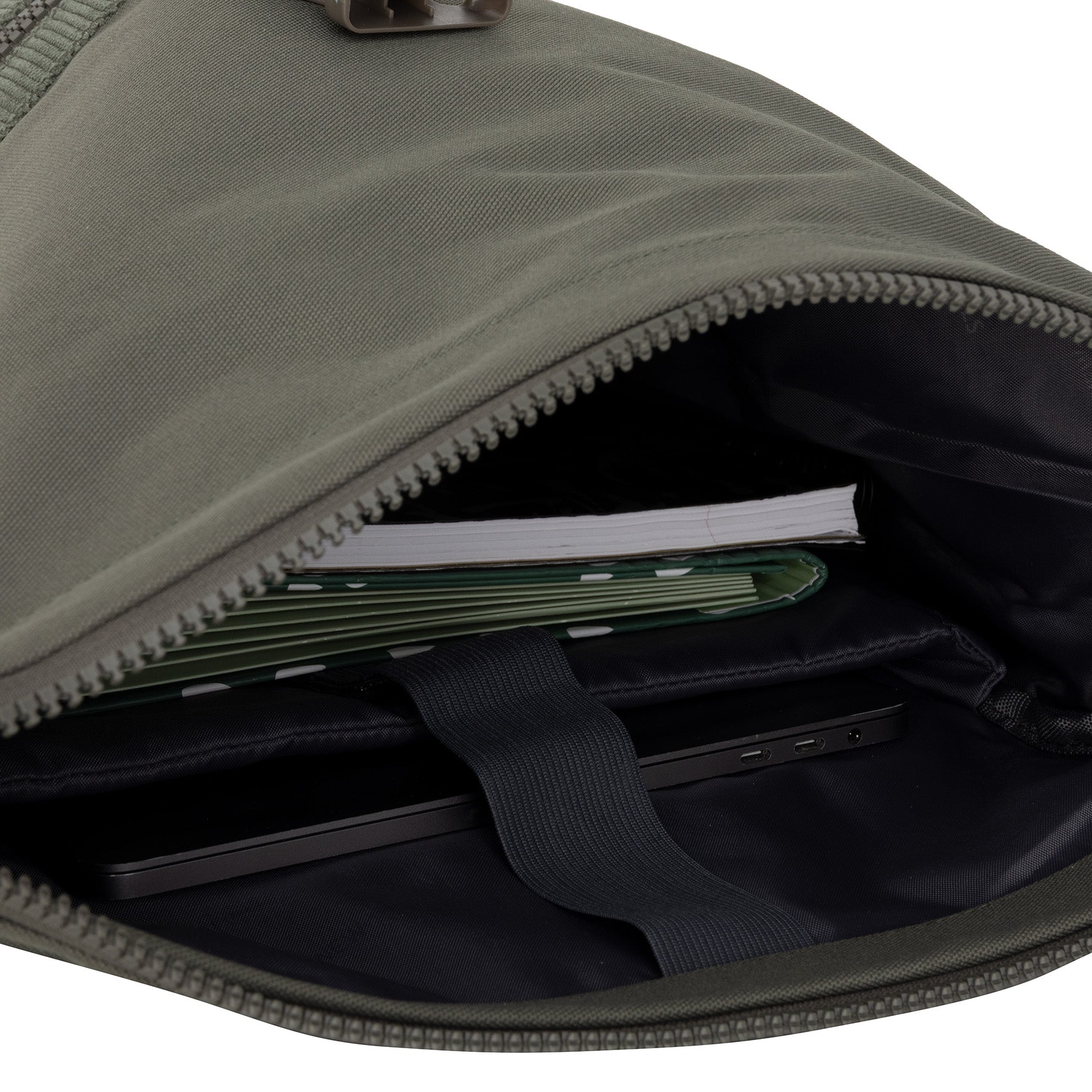 Ribbi - Rolrugzak 'New York' sage green 17-21L