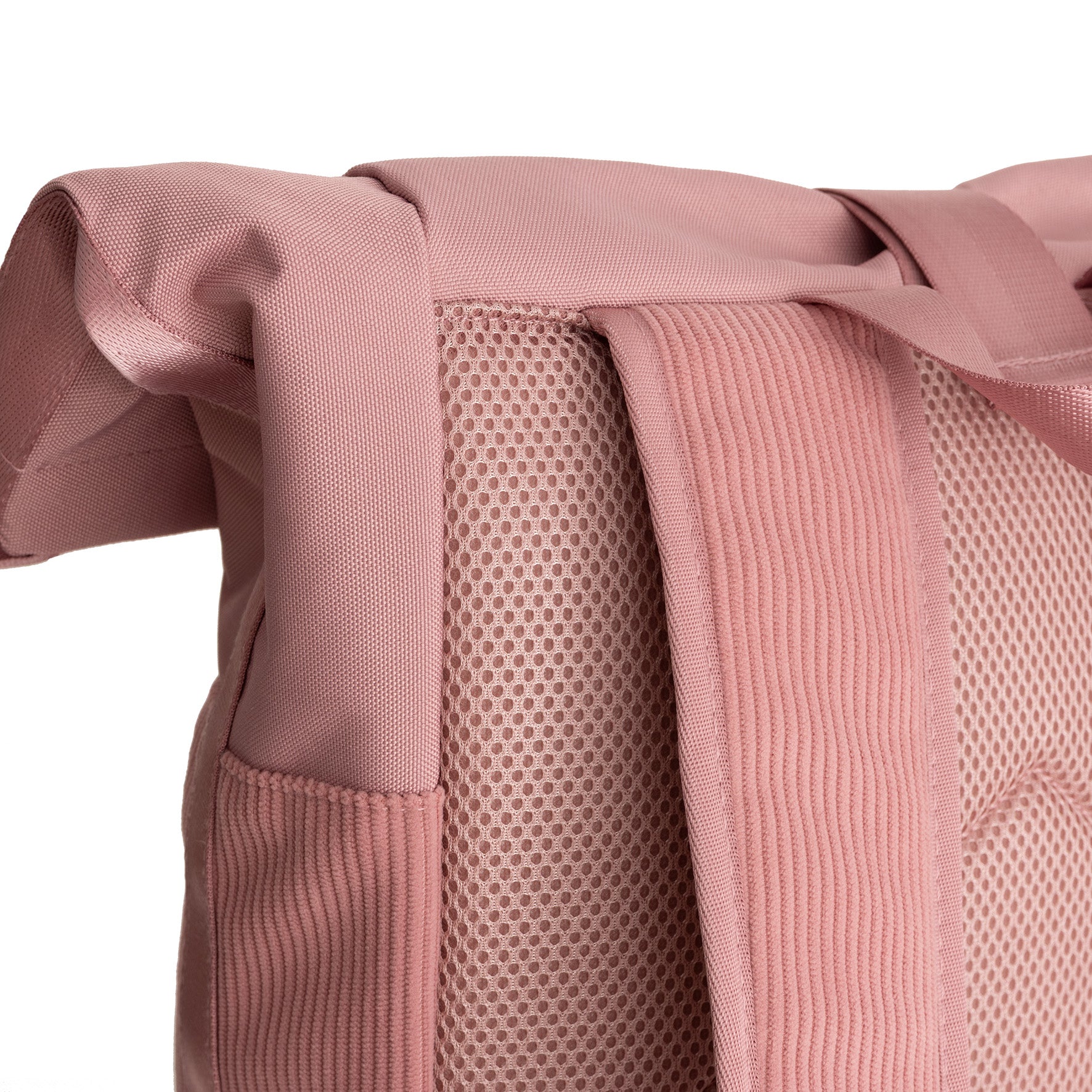 Ribbi - Rolrugzak 'New York' old pink 17-21L