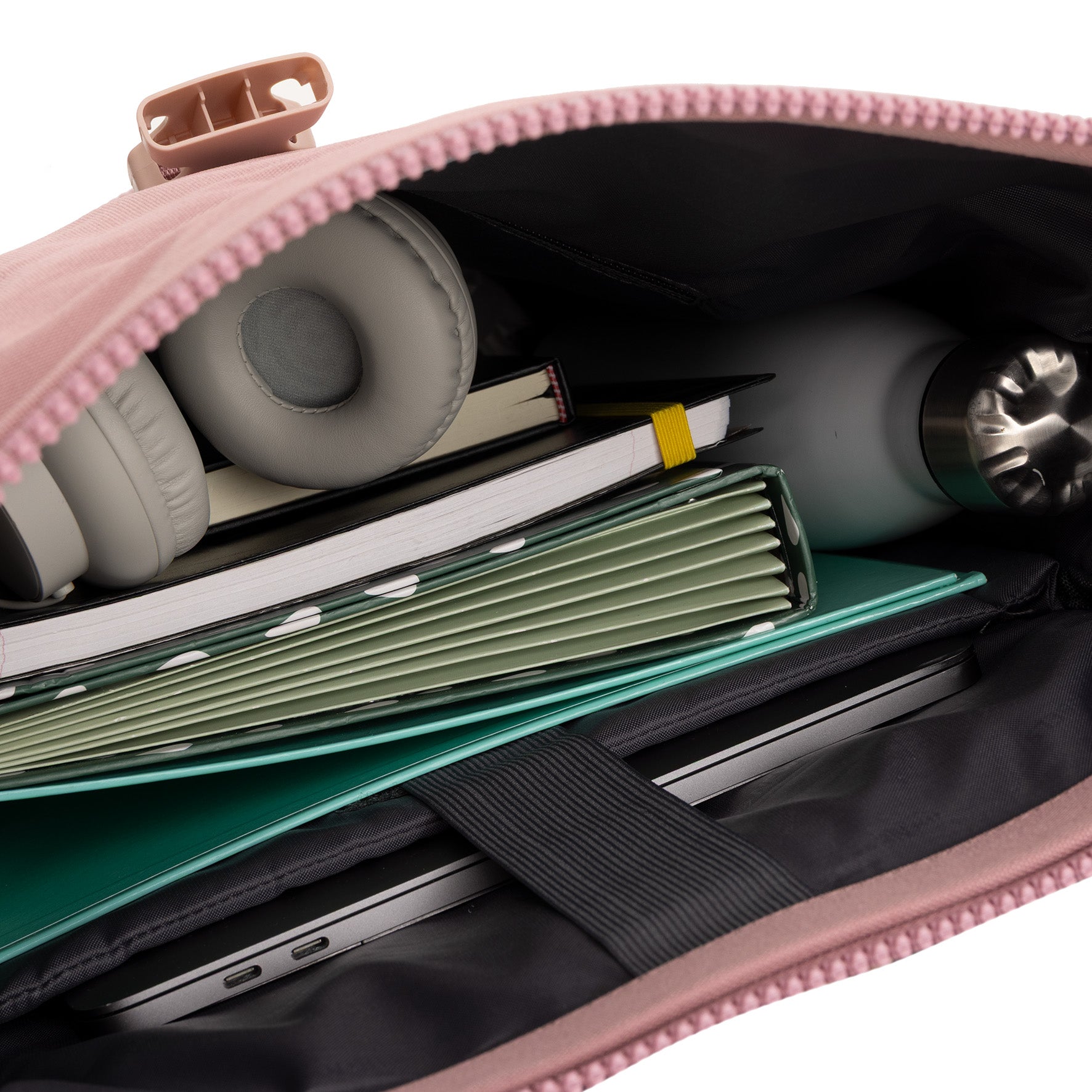 Ribbi - Rolrugzak 'New York' old pink 17-21L