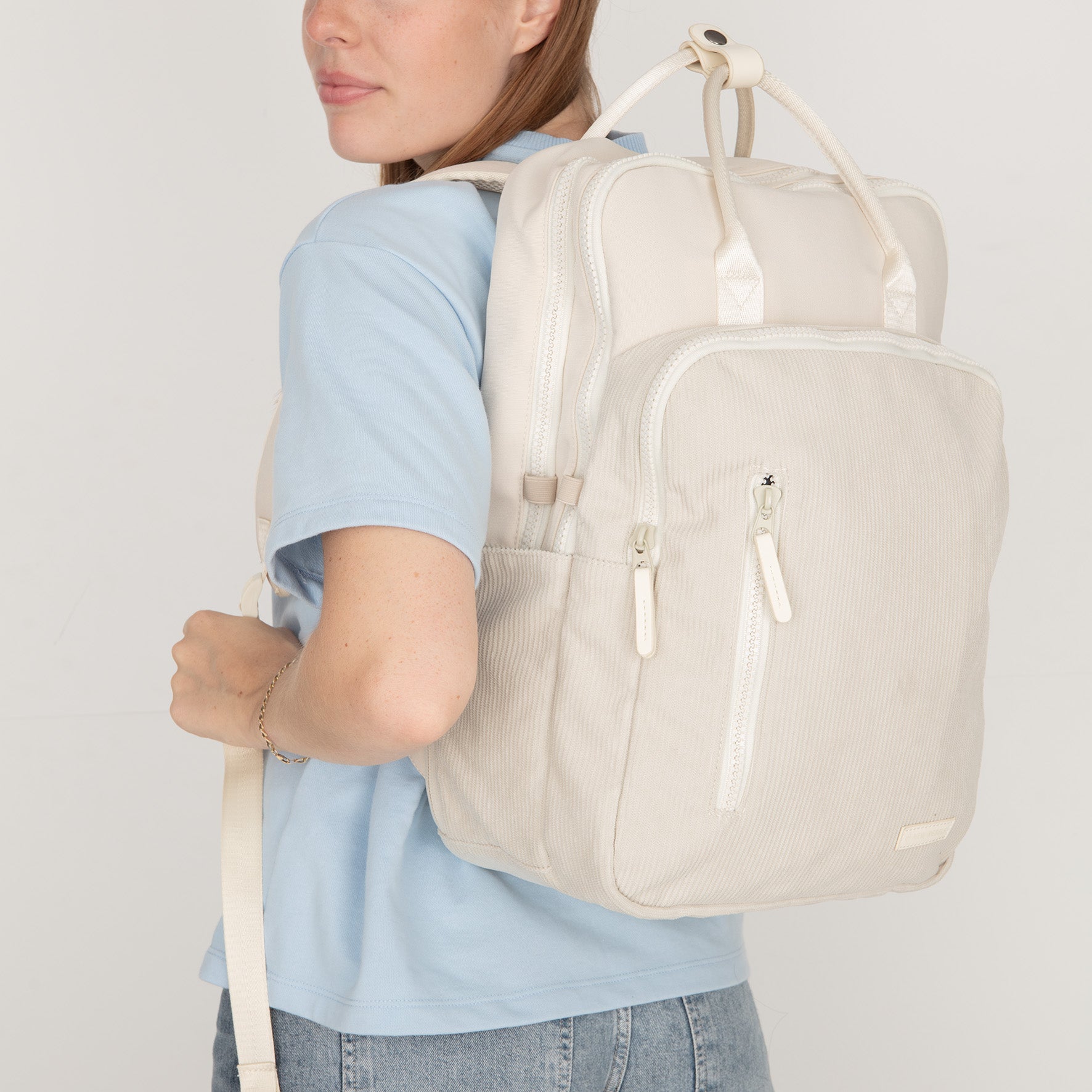 Ribbi - Laptoprugzak 'Milwaukee' beige 18L