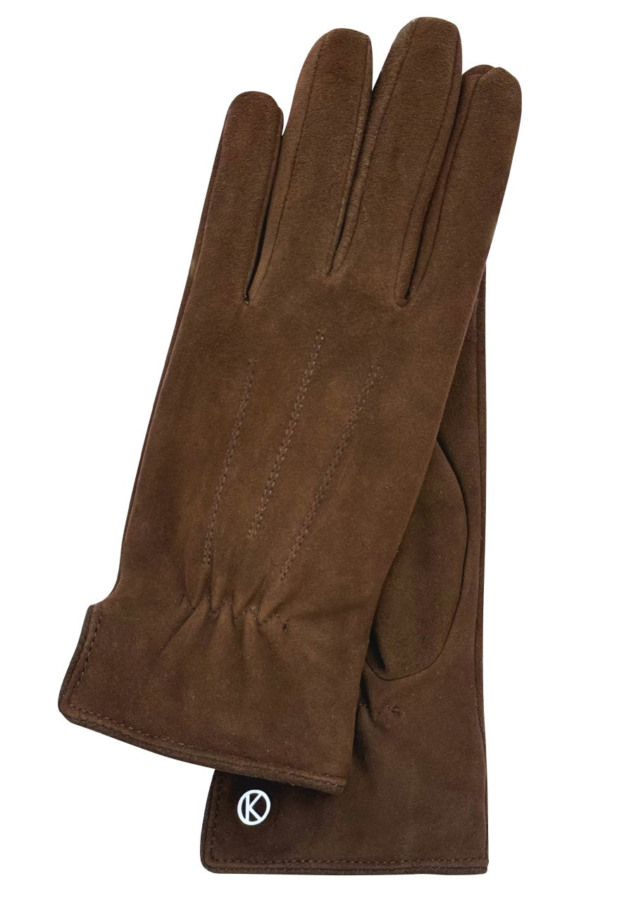 Suède handschoenen 'Luna' tabacco