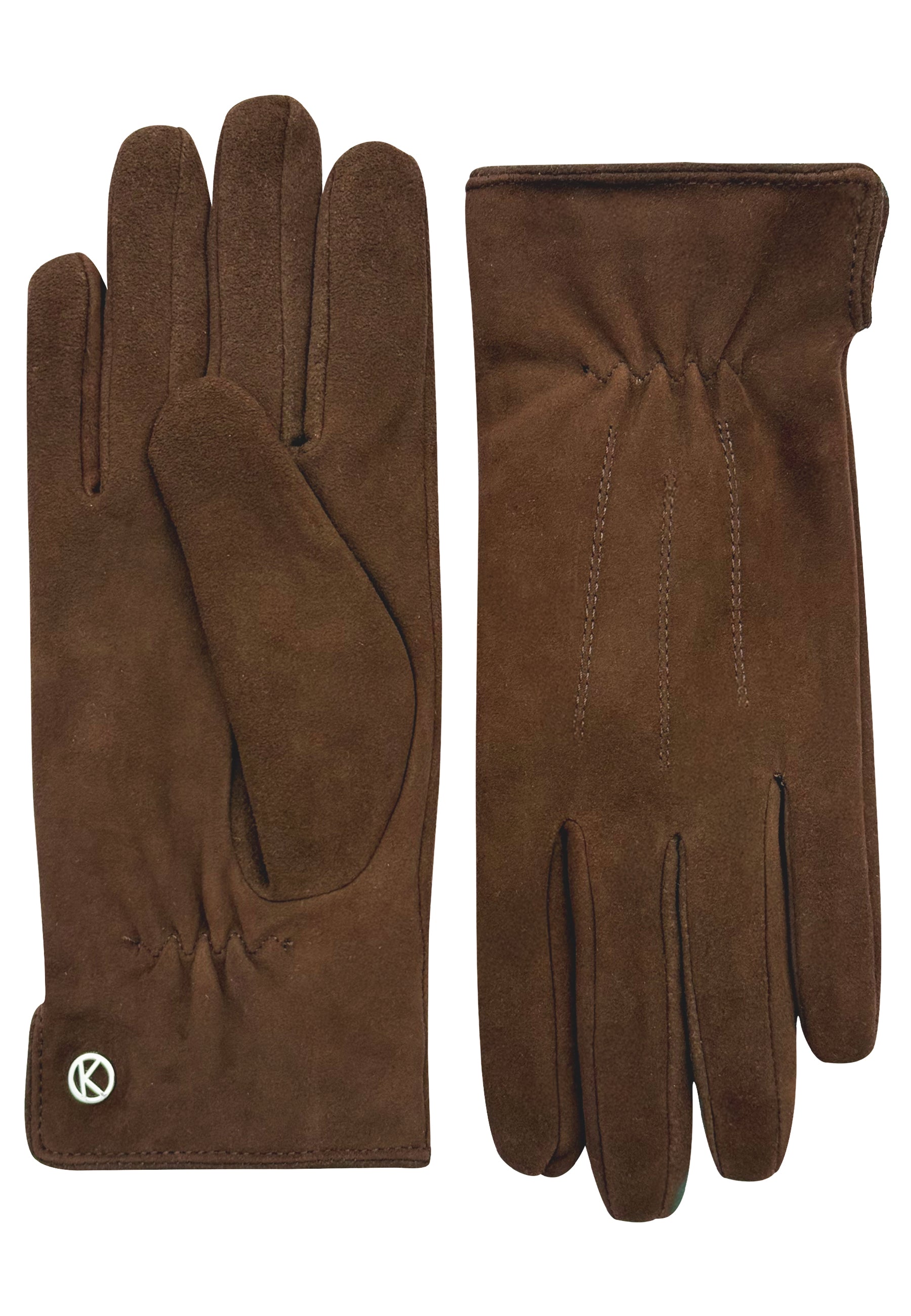 Suede gloves 'Luna' tobacco