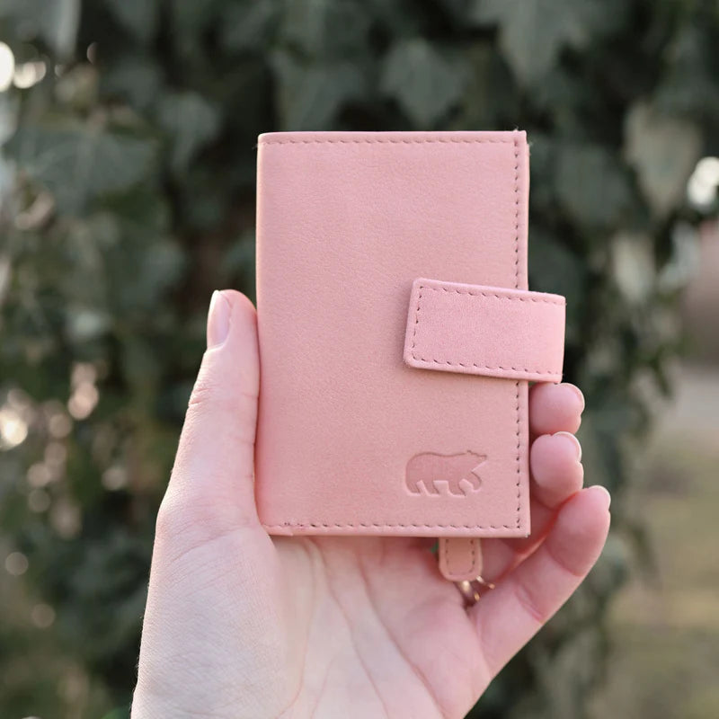 Suede RFID Card holder 'Elsie' dark blue