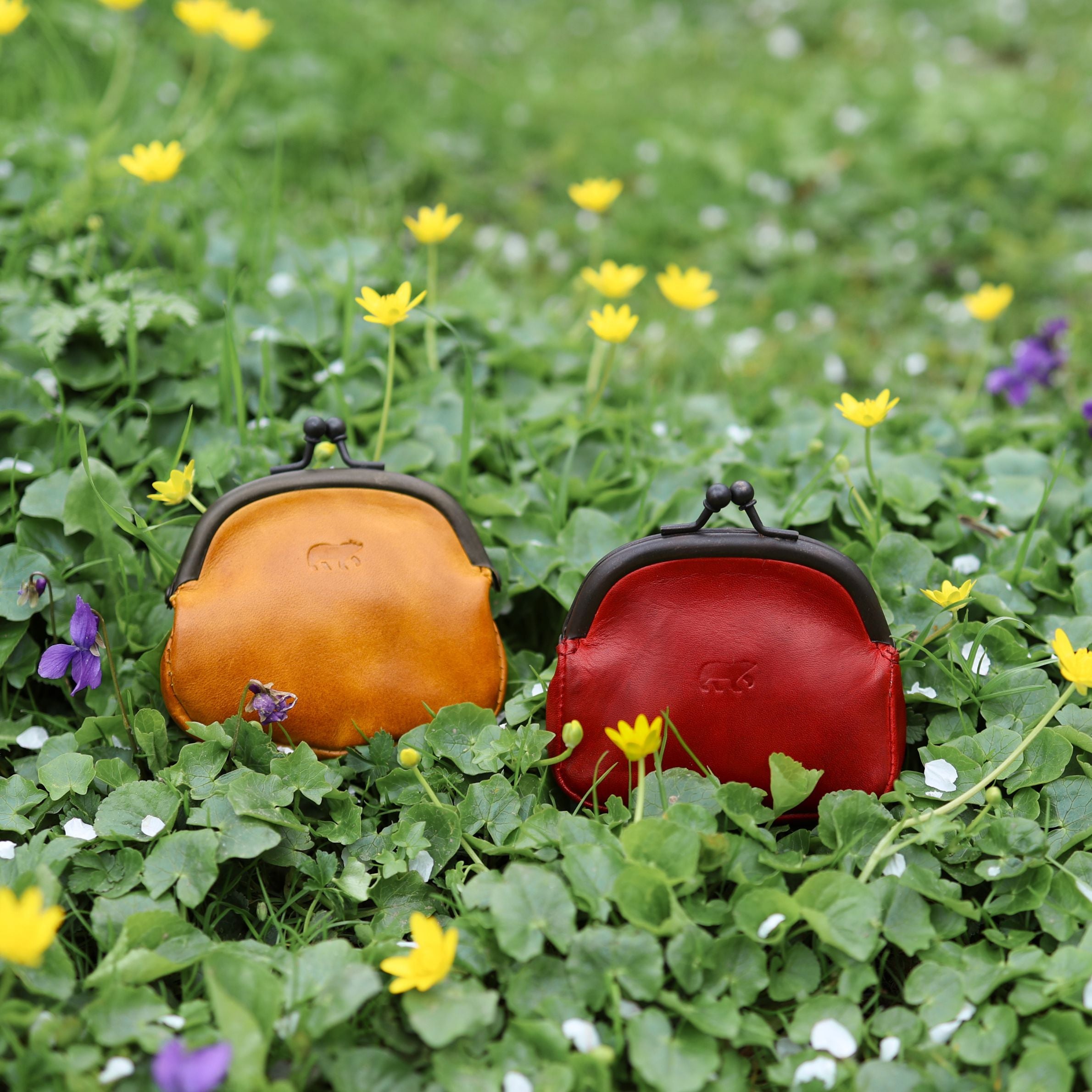 Beugelportemonneetje 'Lily' geel