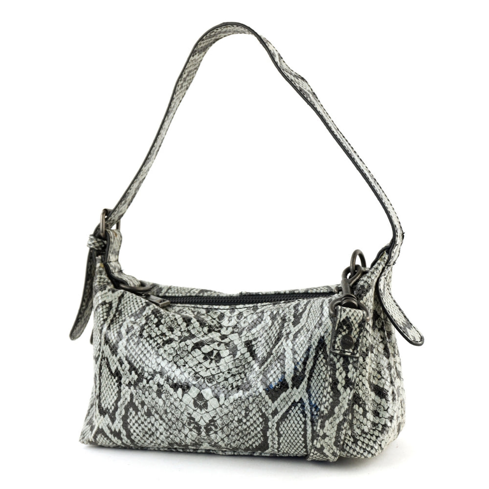 Klein hand-/schoudertasje 'Gemma' snake grey