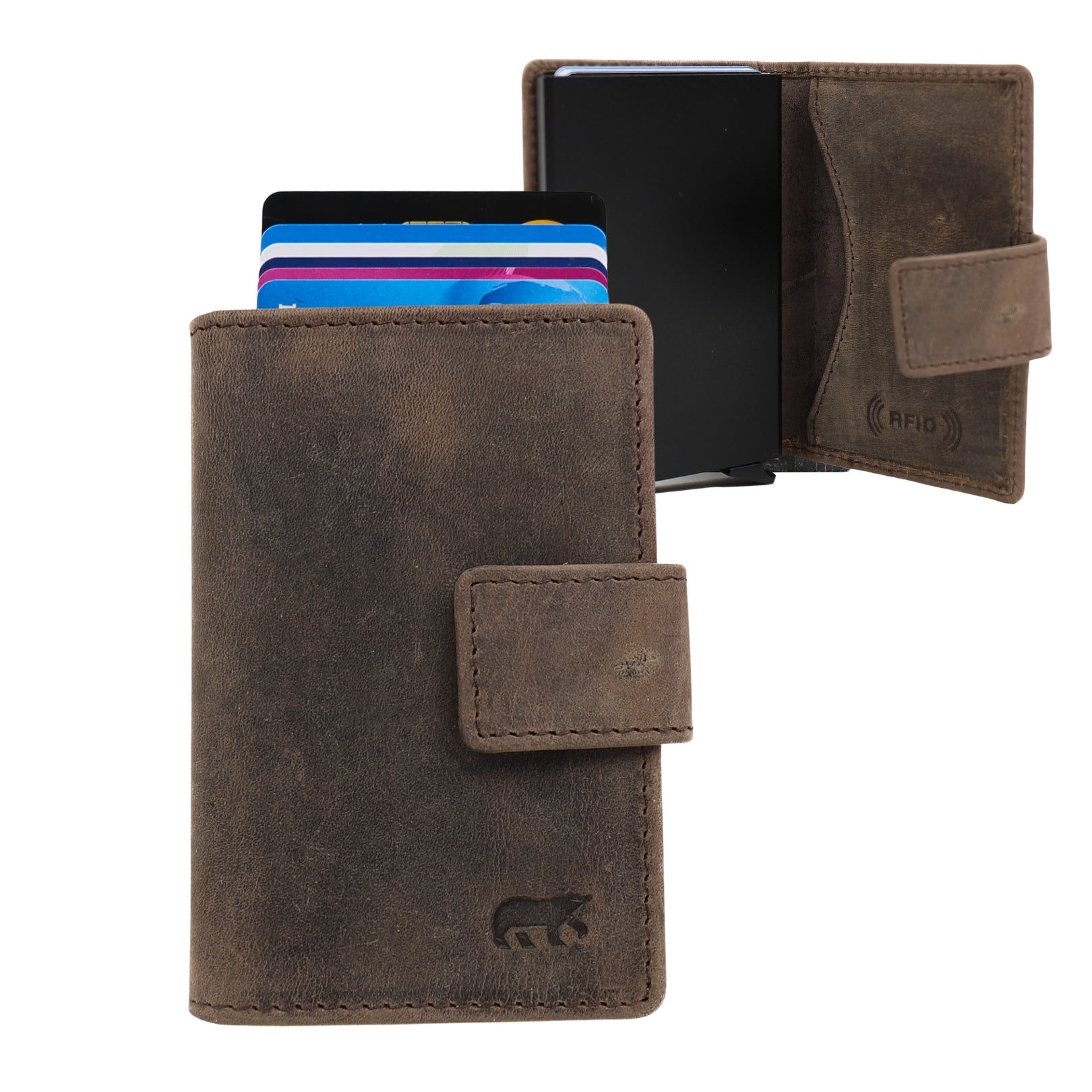 Card holder 'Pip' brown