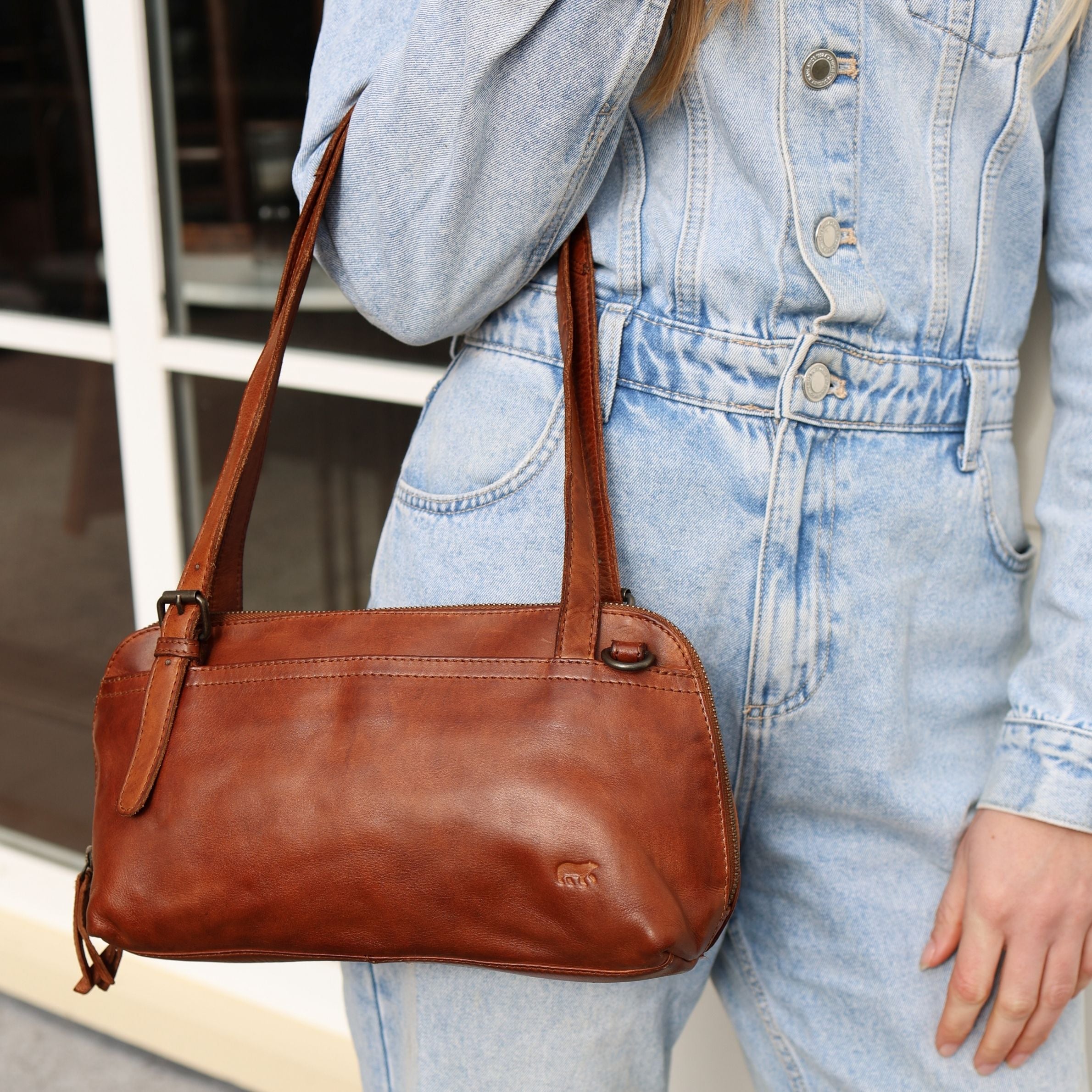Hand-/schoudertasje 'Daphne' cognac