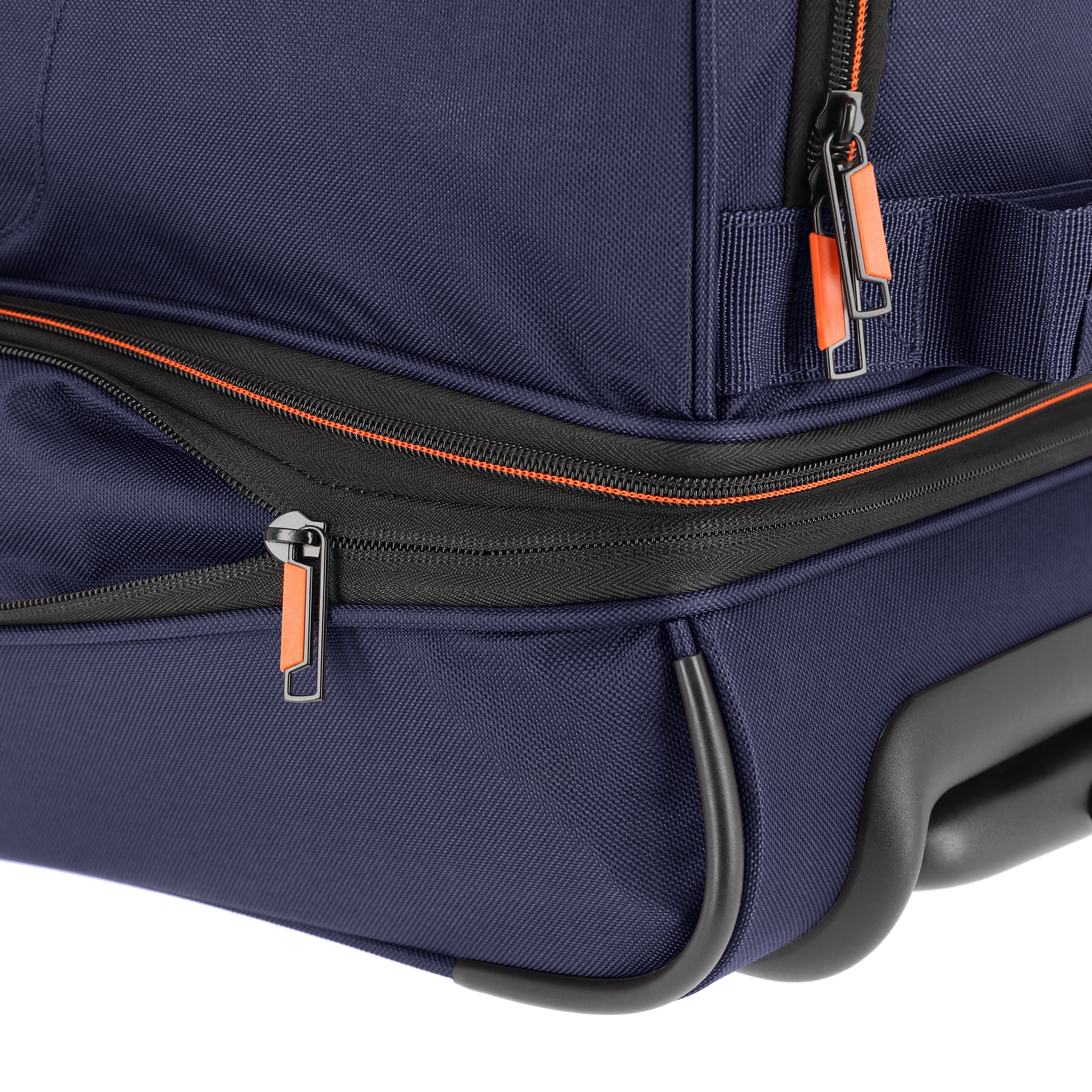 Basics - Weekend/travel bag with wheels S expandable - Navy blue