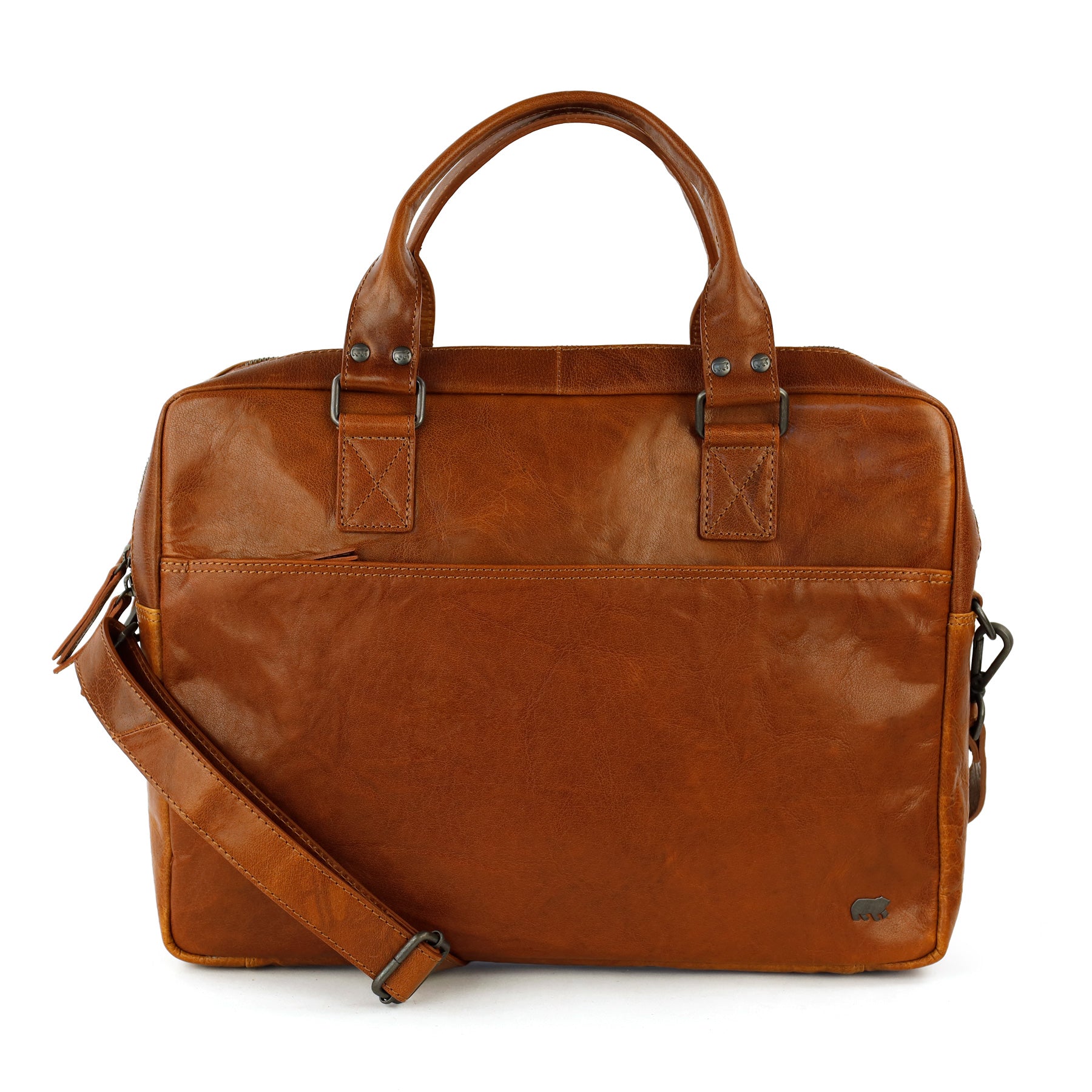 Laptoptas 'Leandro' Andorra cognac