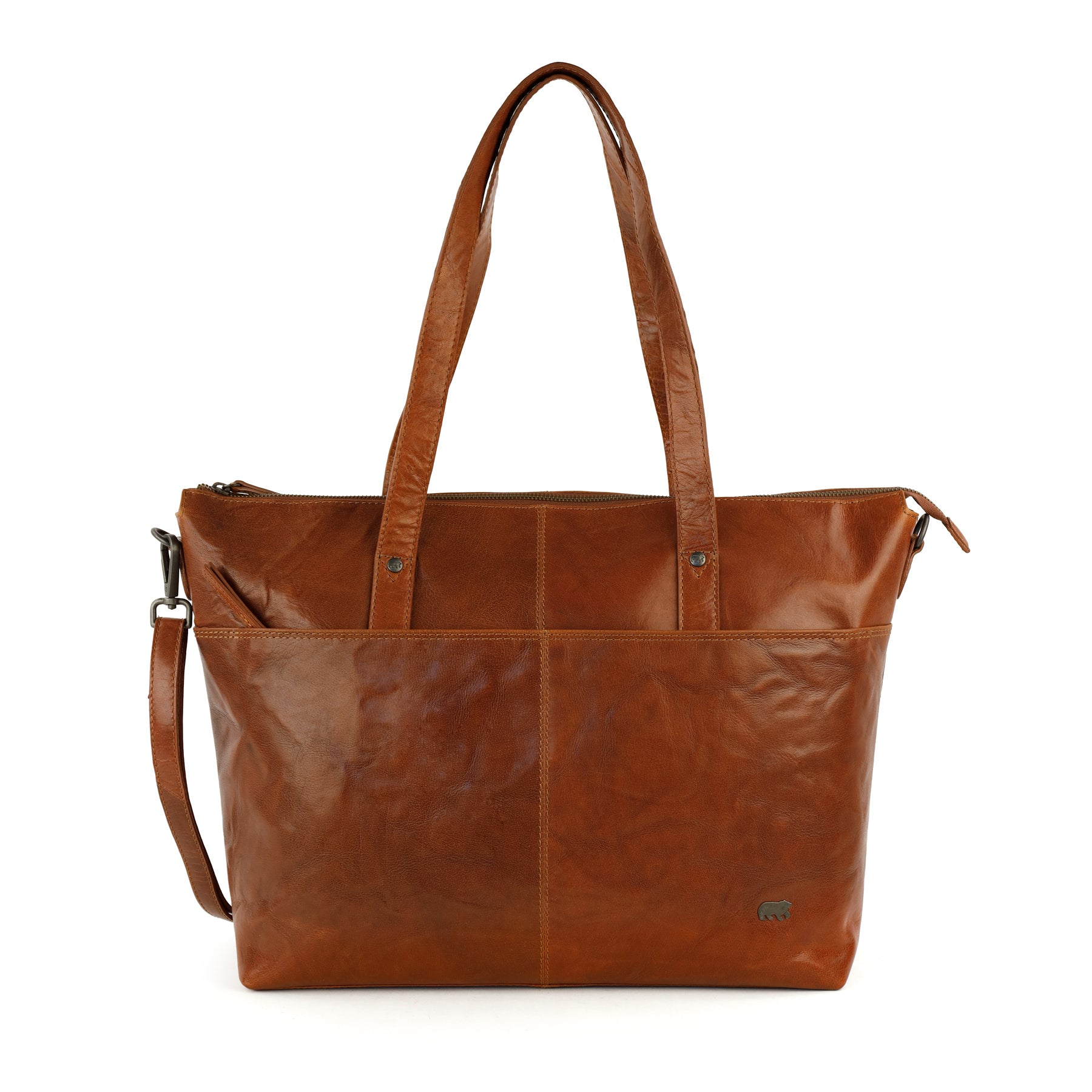 Laptoptas/shopper 'Manouk' Andorra cognac