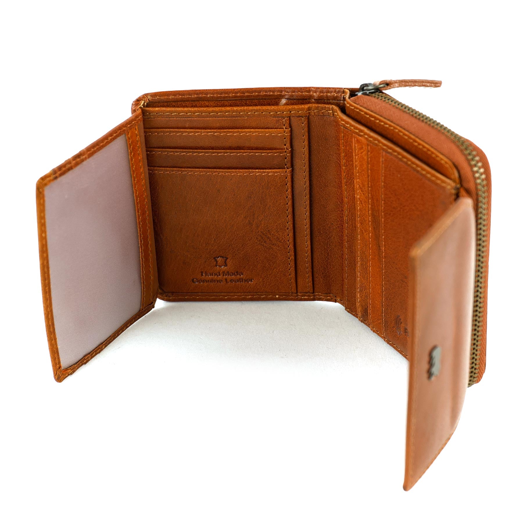 Ritsportemonnee 'Britt' Andorra cognac