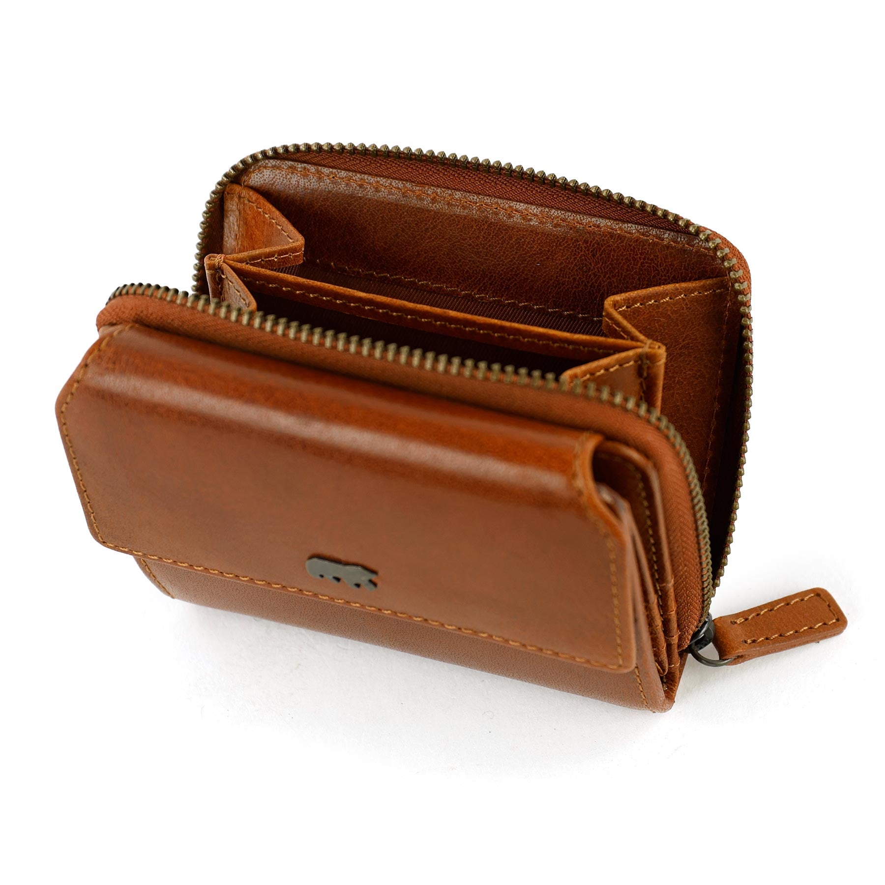 Ritsportemonnee 'Britt' Andorra cognac