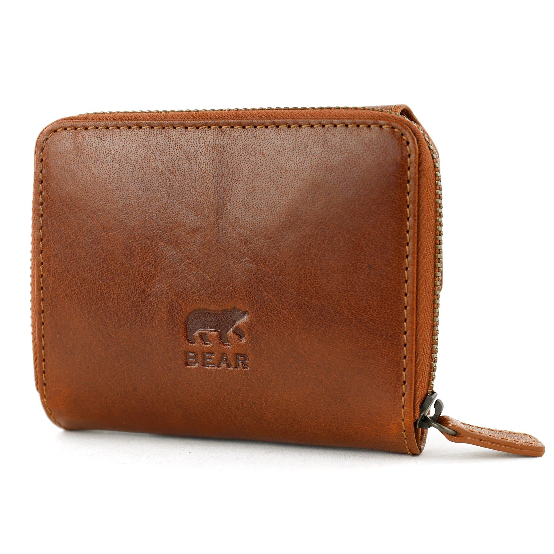 Ritsportemonnee 'Britt' Andorra cognac