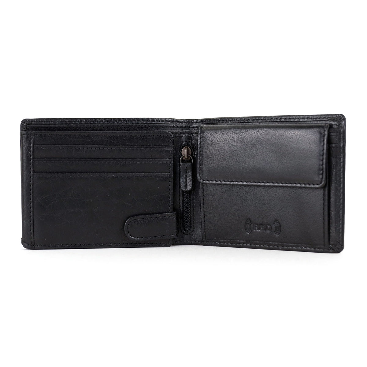 Heren portemonnee/billfold 'Niels' Andorra zwart